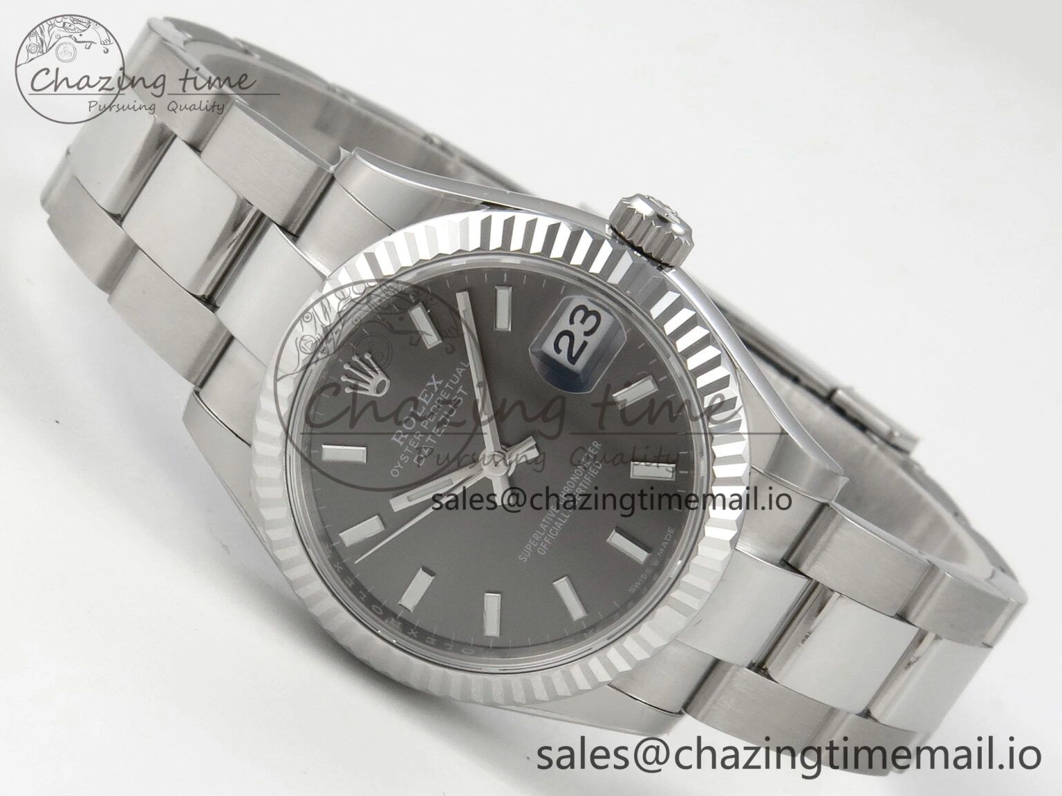 DateJust 31 278274 THBF 1:1 Best Edition 904L Steel Gray Dial Stick Marker on SS Oyster Bracelet HZ Cal.2236