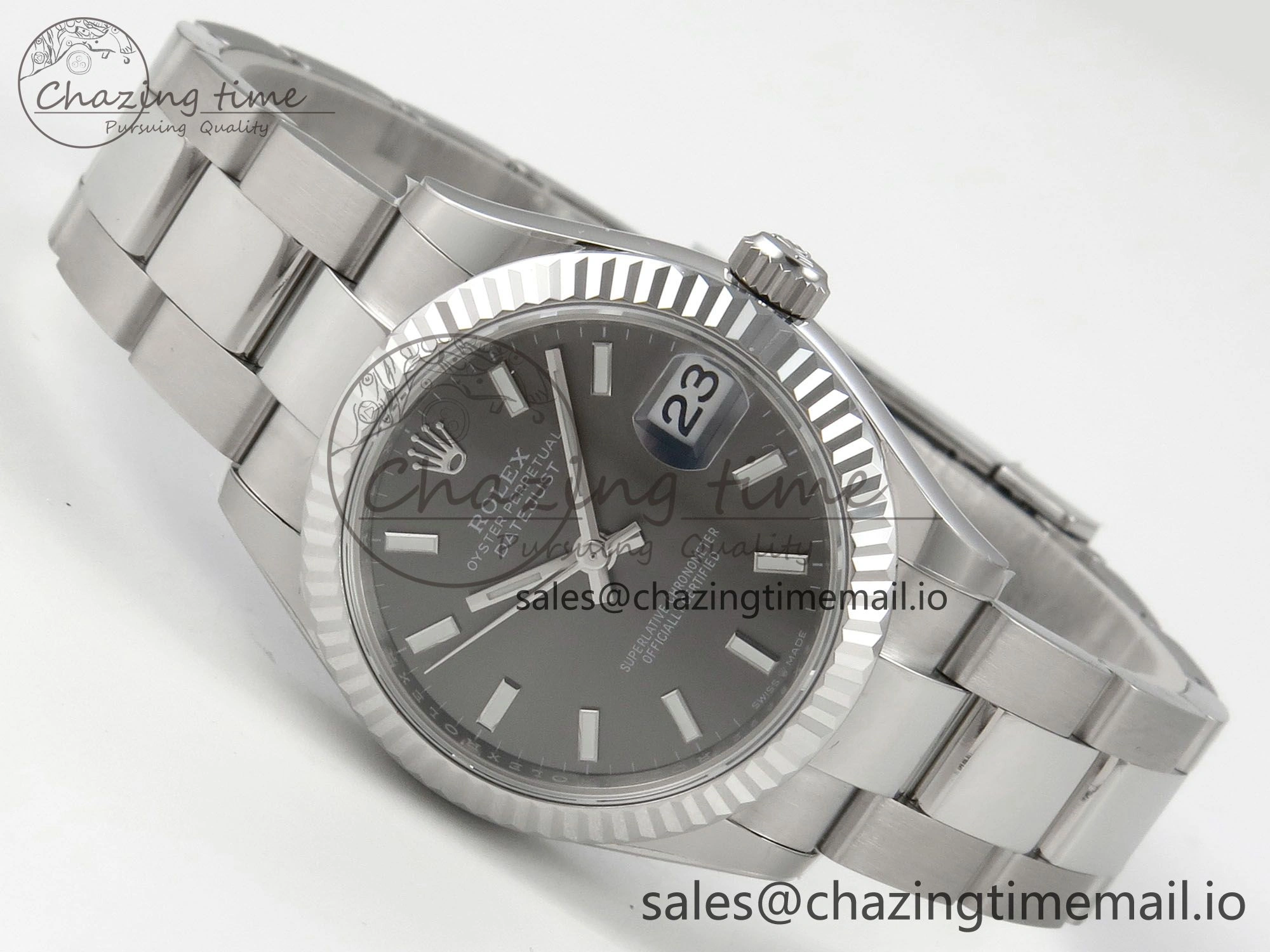 DateJust 31 278274 THBF 1:1 Best Edition 904L Steel Gray Dial Stick Marker on SS Oyster Bracelet HZ Cal.2236