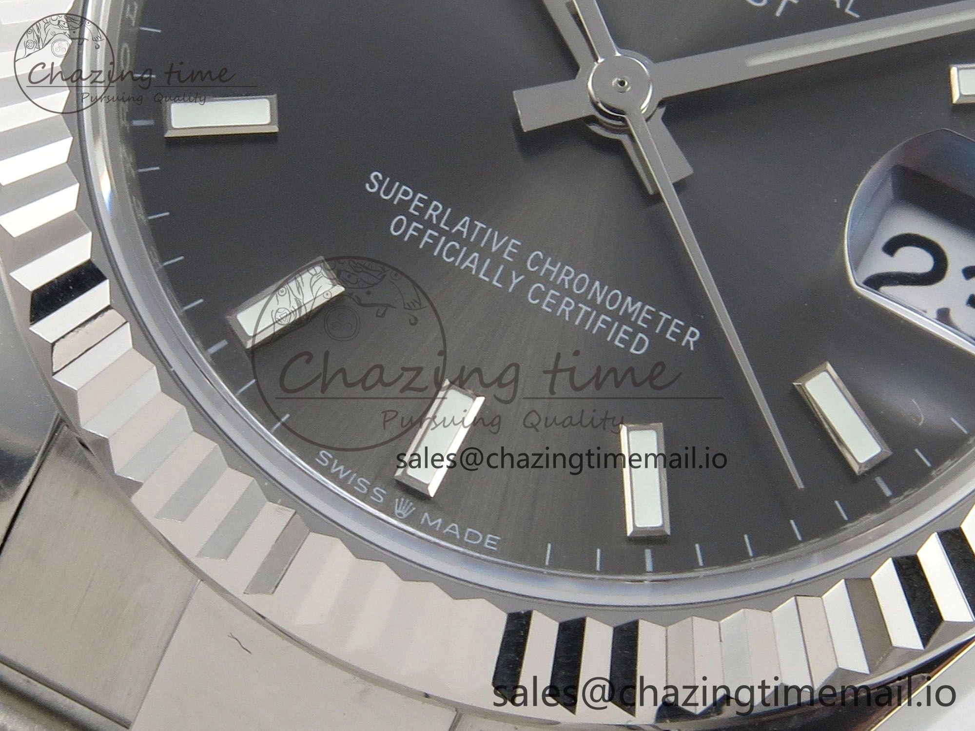 DateJust 31 278274 THBF 1:1 Best Edition 904L Steel Gray Dial Stick Marker on SS Oyster Bracelet HZ Cal.2236