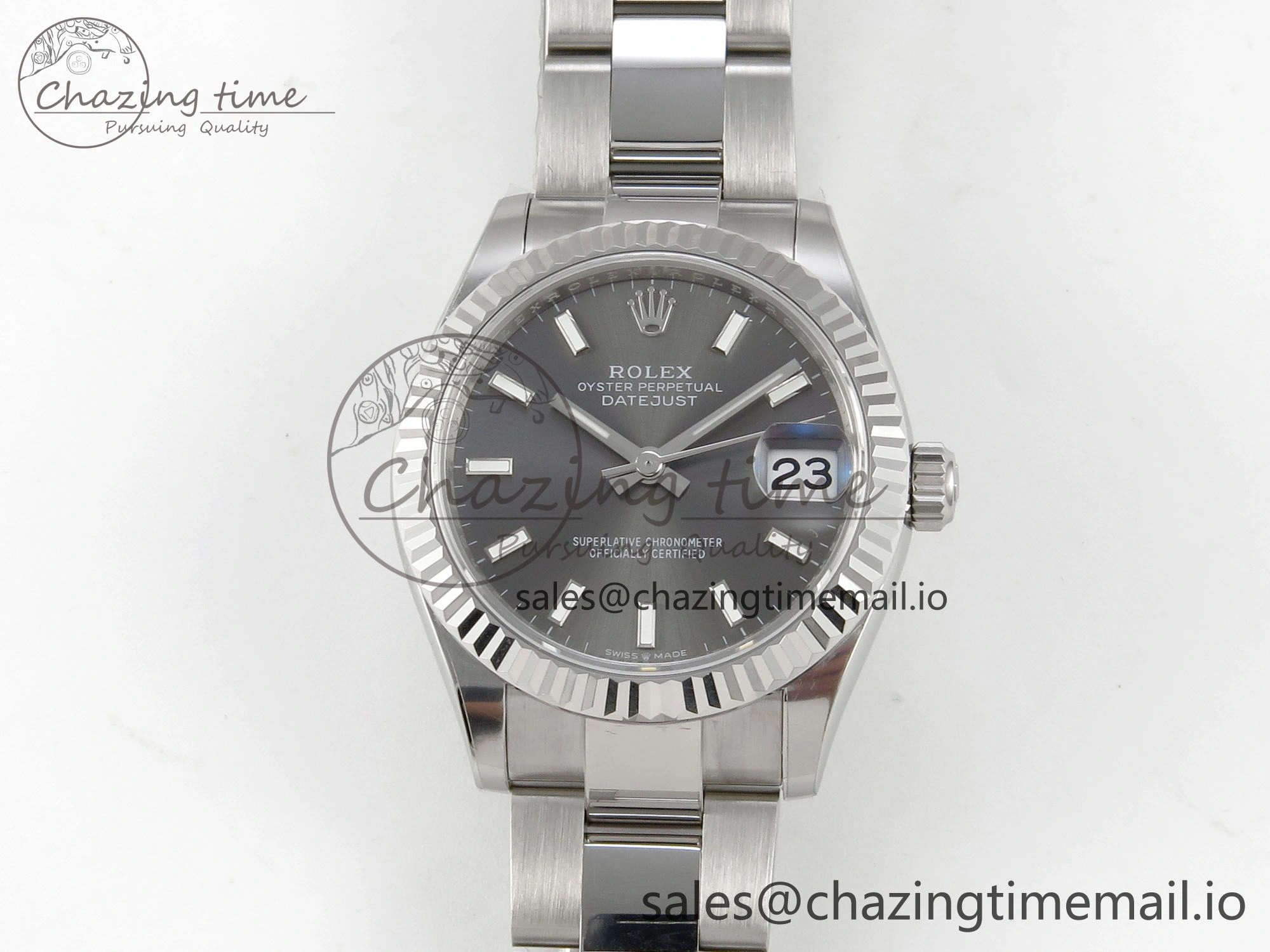 DateJust 31 278274 THBF 1:1 Best Edition 904L Steel Gray Dial Stick Marker on SS Oyster Bracelet HZ Cal.2236