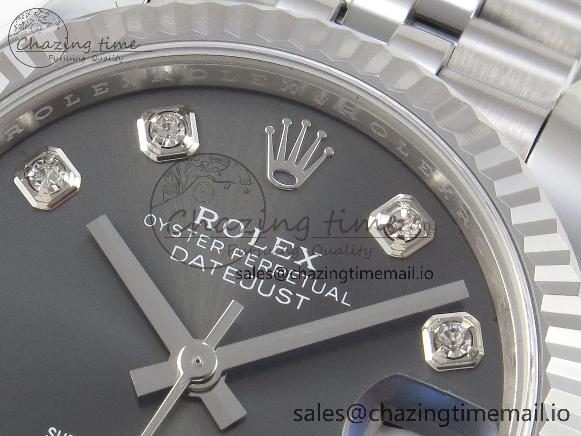 DateJust 31 278274 THBF 1:1 Best Edition 904L Steel Gray Diamond Dial on SS Jubilee Bracelet HZ Cal.2236