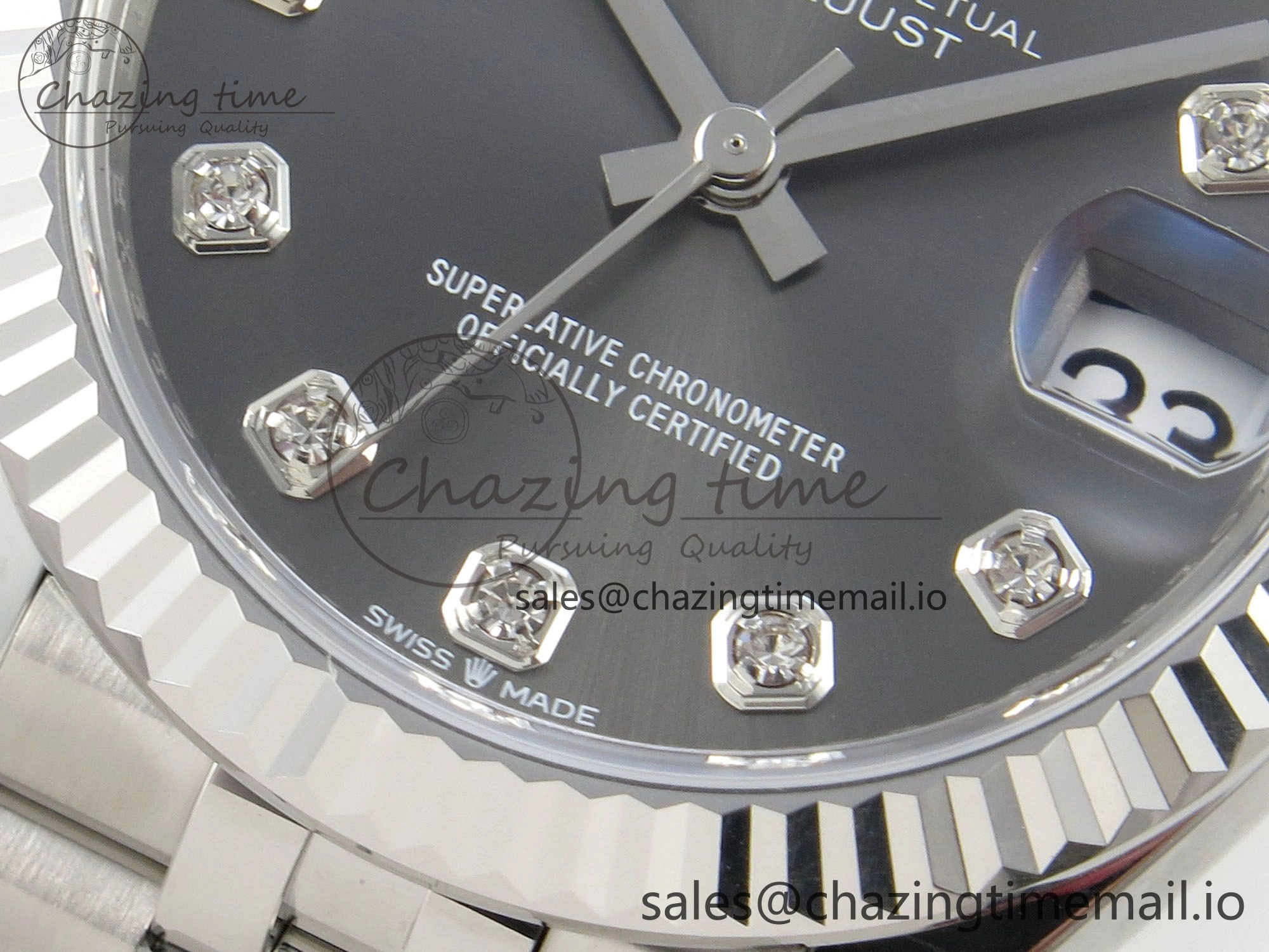 DateJust 31 278274 THBF 1:1 Best Edition 904L Steel Gray Diamond Dial on SS Jubilee Bracelet HZ Cal.2236