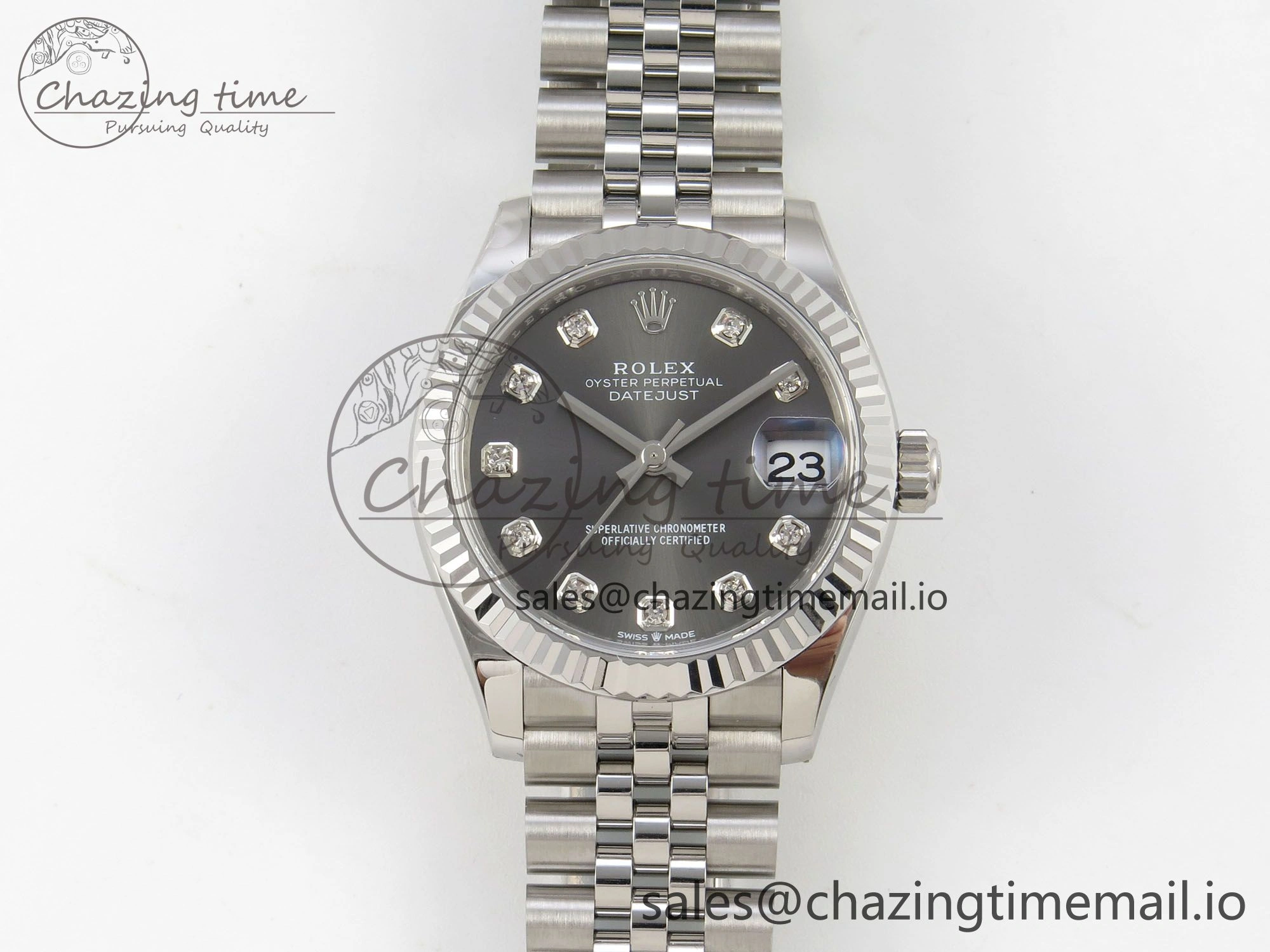 DateJust 31 278274 THBF 1:1 Best Edition 904L Steel Gray Diamond Dial on SS Jubilee Bracelet HZ Cal.2236