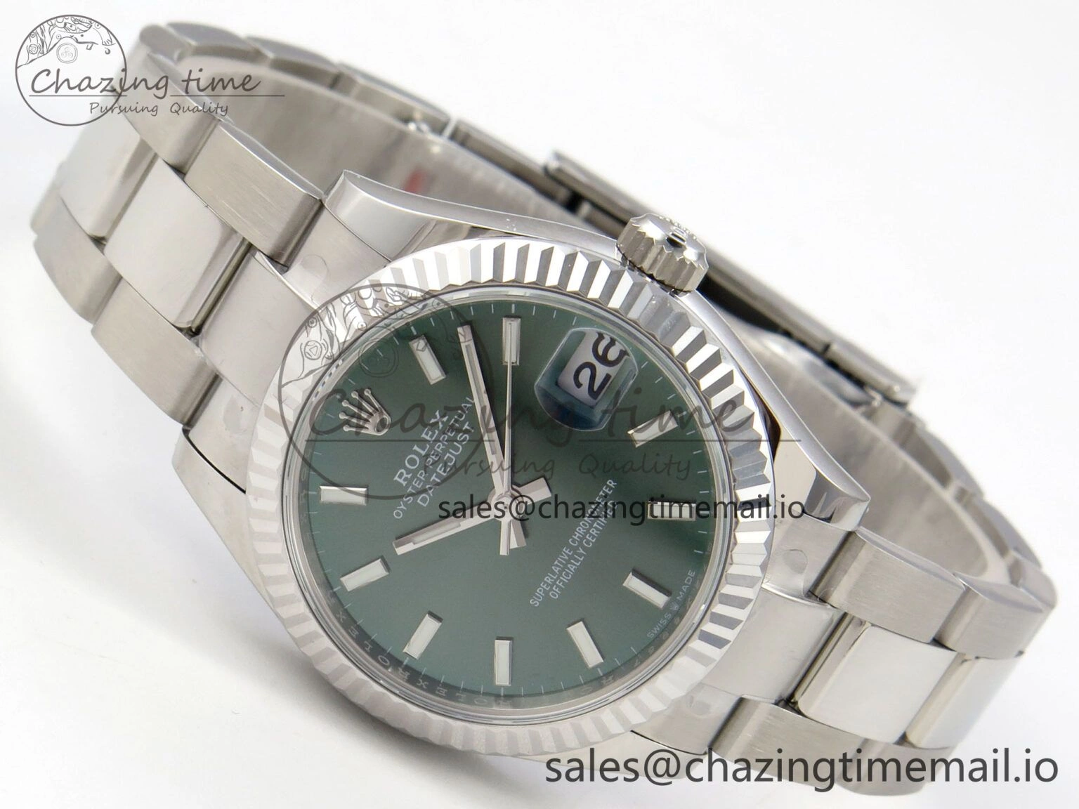 DateJust 31 278274 THBF 1:1 Best Edition 904L Steel Green Dial Stick Marker on SS Oyster Bracelet HZ Cal.2236