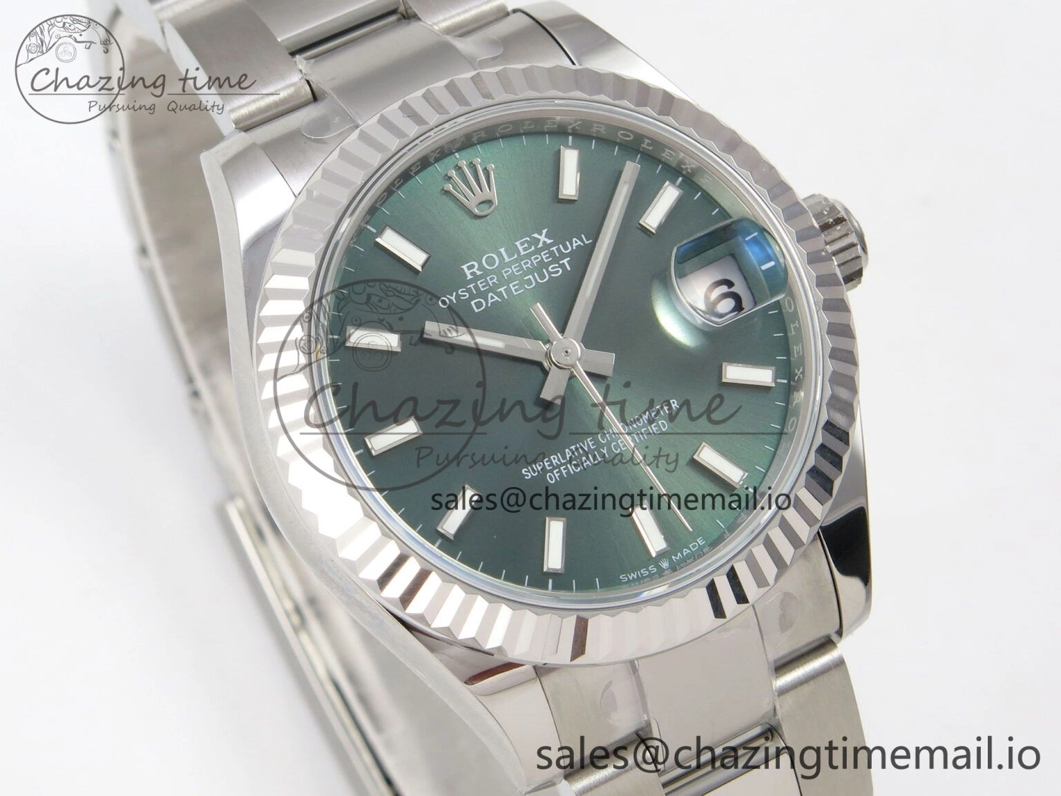 DateJust 31 278274 THBF 1:1 Best Edition 904L Steel Green Dial Stick Marker on SS Oyster Bracelet HZ Cal.2236