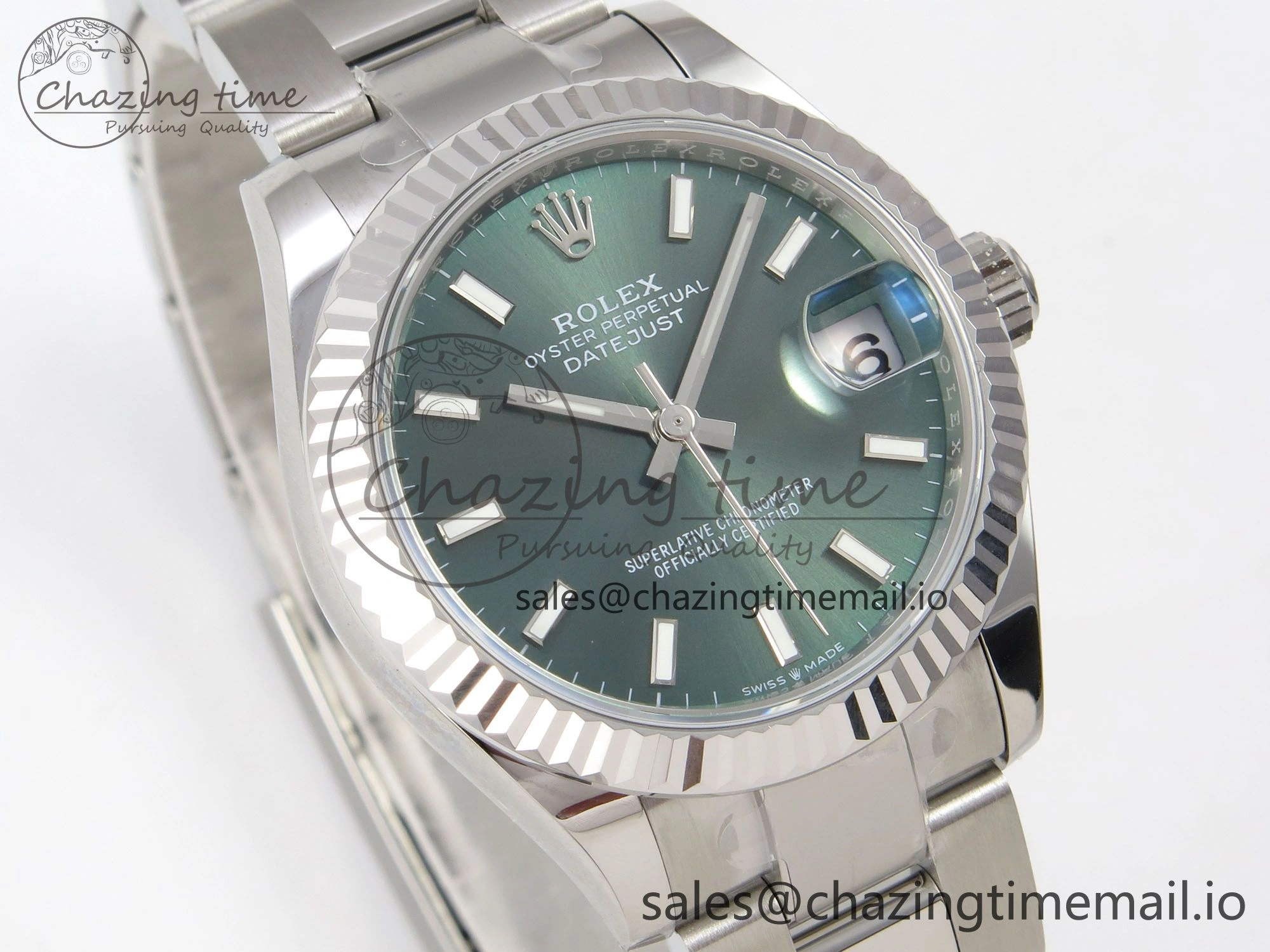 DateJust 31 278274 THBF 1:1 Best Edition 904L Steel Green Dial Stick Marker on SS Oyster Bracelet HZ Cal.2236