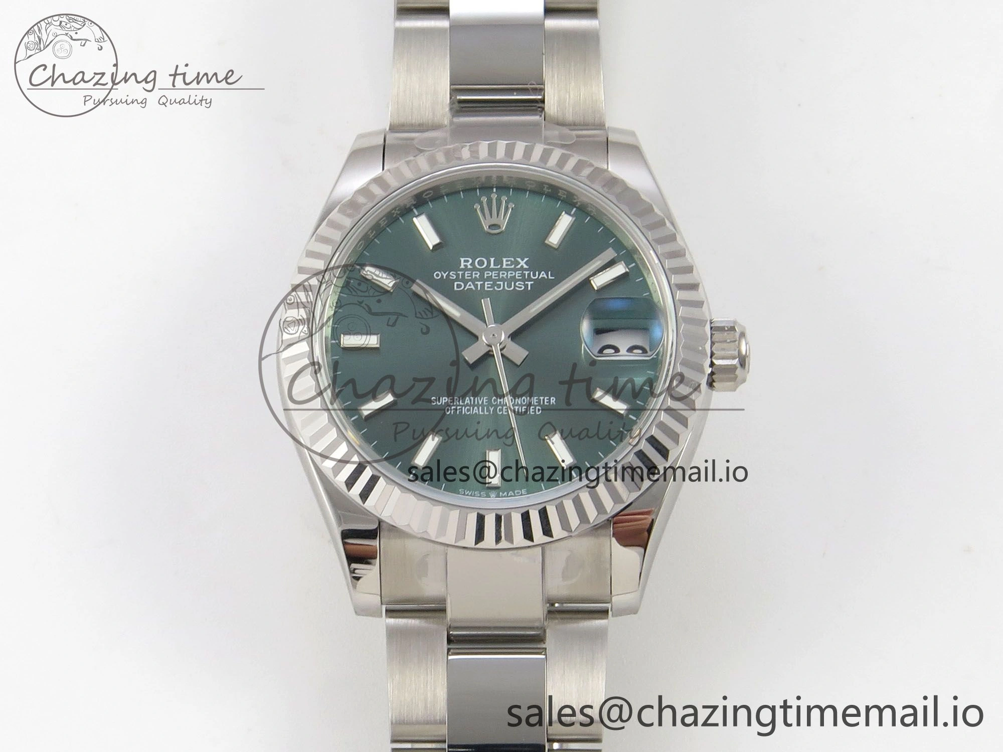 DateJust 31 278274 THBF 1:1 Best Edition 904L Steel Green Dial Stick Marker on SS Oyster Bracelet HZ Cal.2236