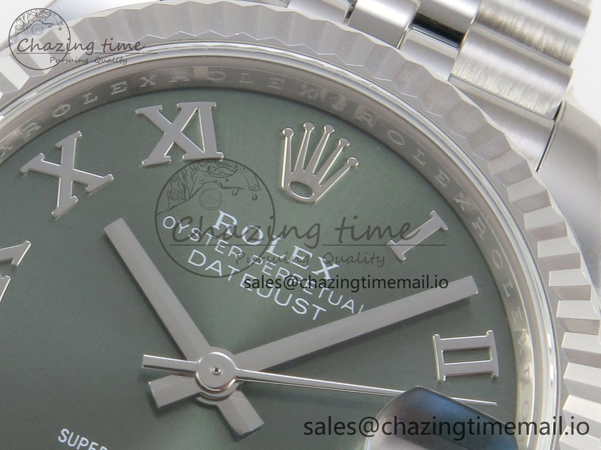 DateJust 31 278274 THBF 1:1 Best Edition 904L Steel Green Roman Dial on SS Jubilee Bracelet HZ Cal.2236