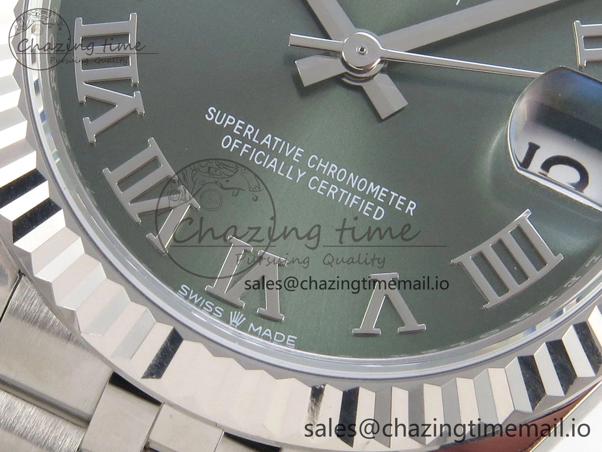 DateJust 31 278274 THBF 1:1 Best Edition 904L Steel Green Roman Dial on SS Jubilee Bracelet HZ Cal.2236