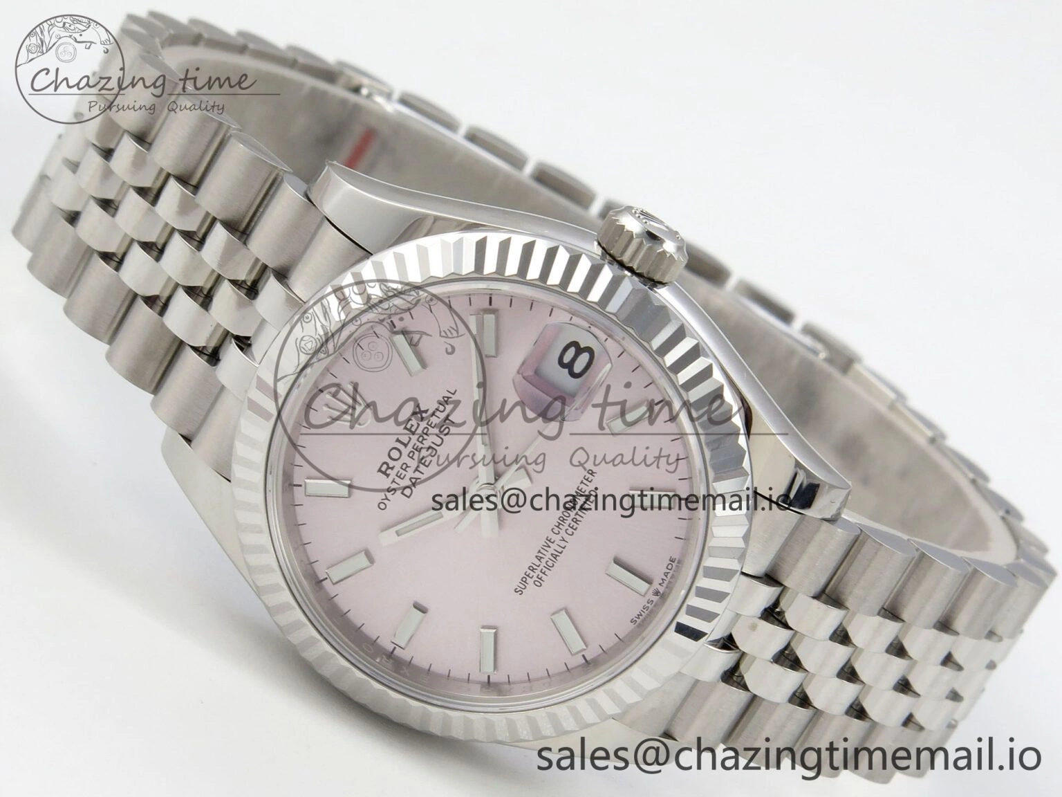 DateJust 31 278274 THBF 1:1 Best Edition 904L Steel Pink Dial Stick Marker on SS Jubilee Bracelet HZ Cal.2236