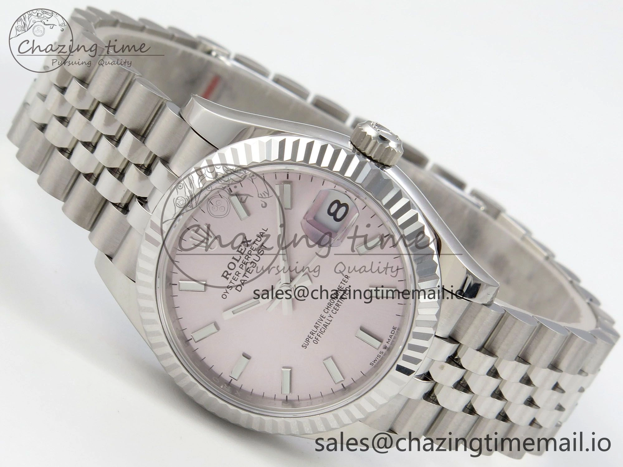 DateJust 31 278274 THBF 1:1 Best Edition 904L Steel Pink Dial Stick Marker on SS Jubilee Bracelet HZ Cal.2236