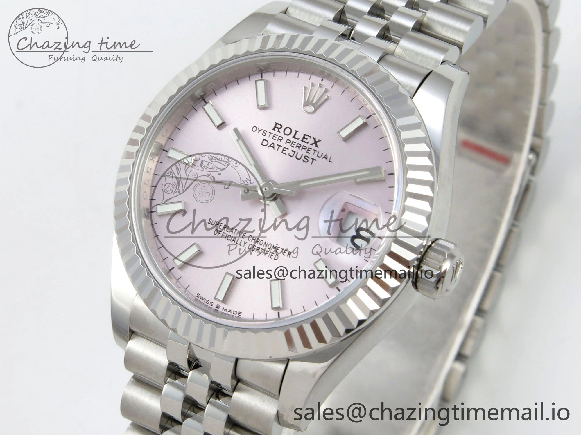 DateJust 31 278274 THBF 1:1 Best Edition 904L Steel Pink Dial Stick Marker on SS Jubilee Bracelet HZ Cal.2236
