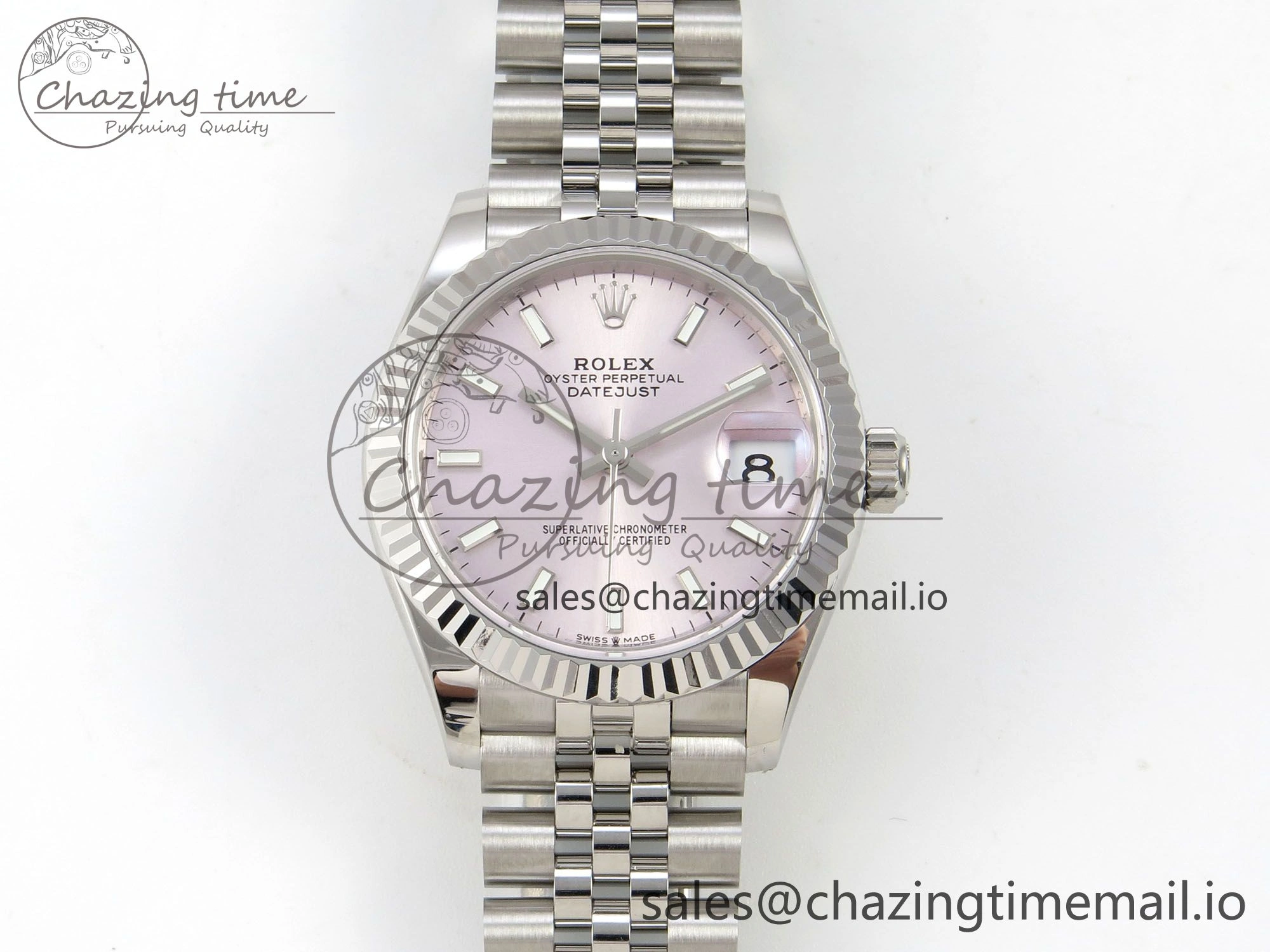 DateJust 31 278274 THBF 1:1 Best Edition 904L Steel Pink Dial Stick Marker on SS Jubilee Bracelet HZ Cal.2236
