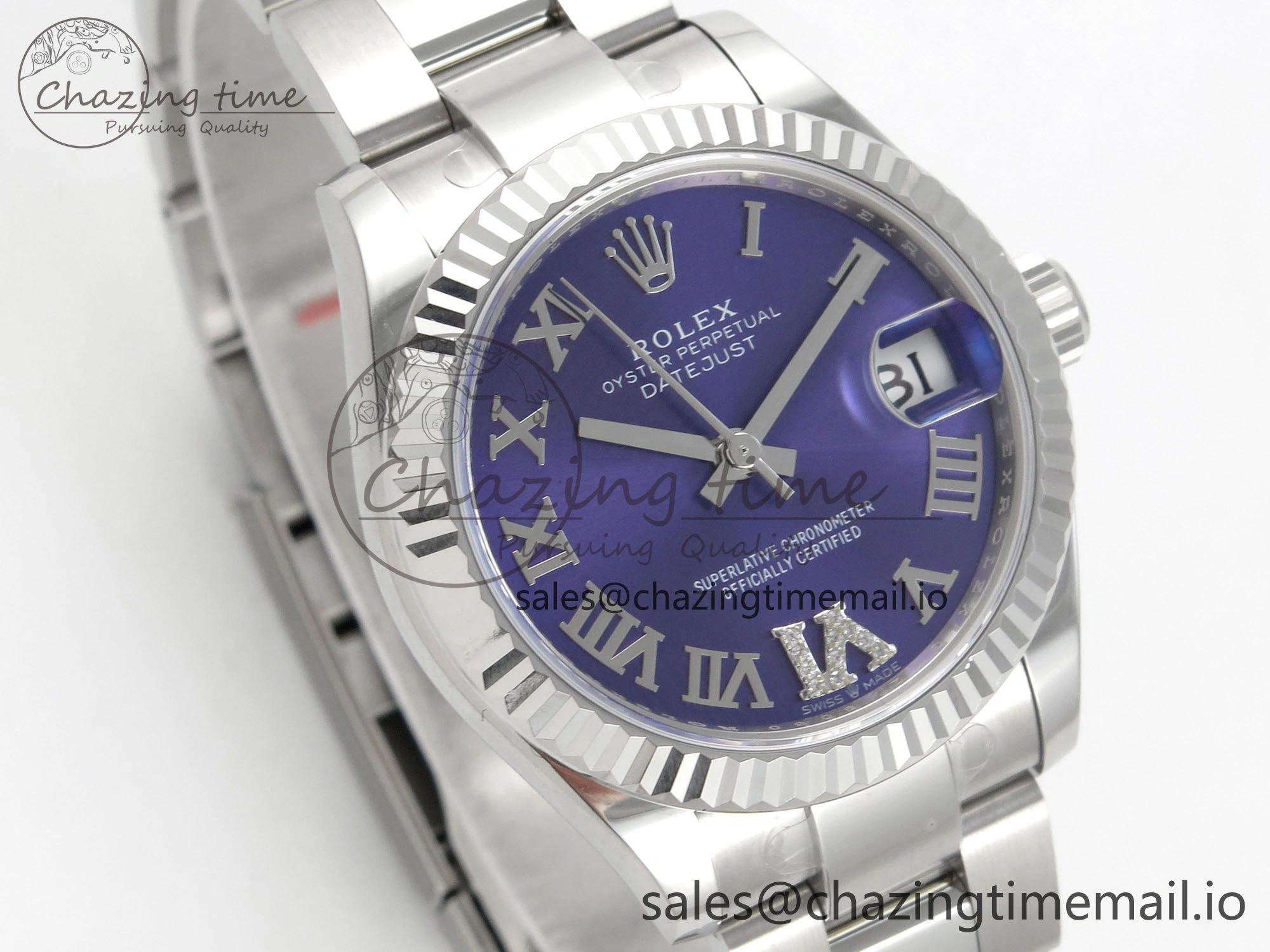 DateJust 31 278274 THBF 1:1 Best Edition 904L Steel Purple Dial on SS Oyster Bracelet HZ Cal.2236