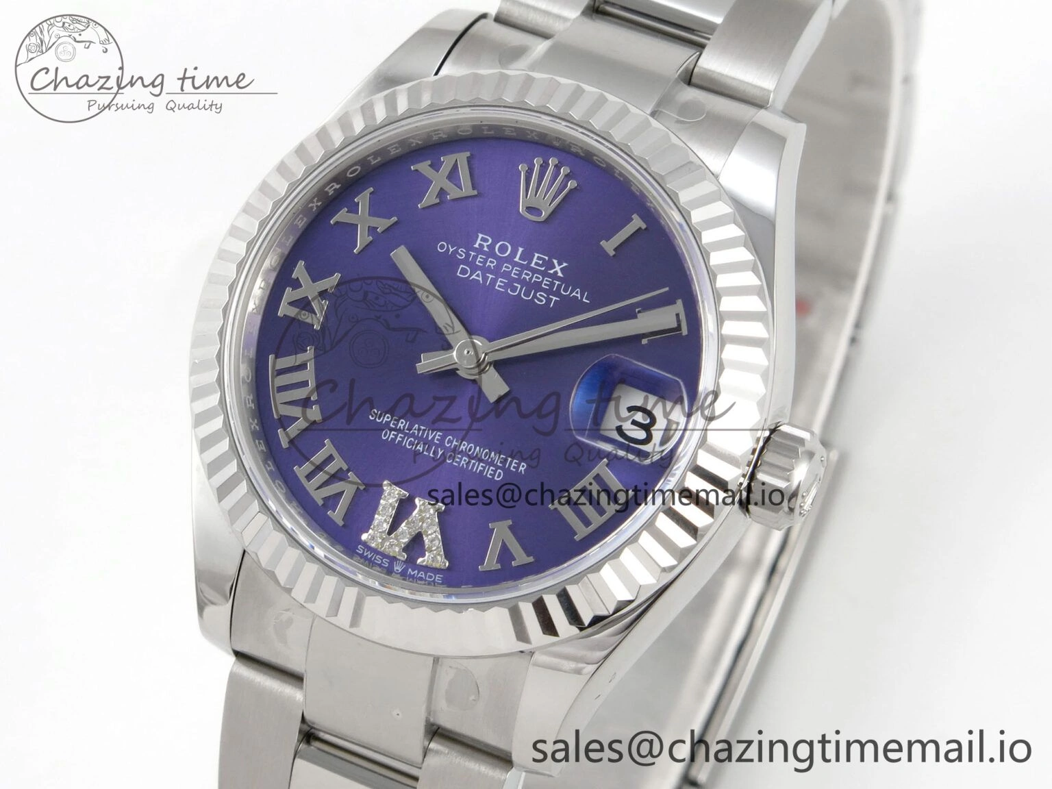 DateJust 31 278274 THBF 1:1 Best Edition 904L Steel Purple Dial on SS Oyster Bracelet HZ Cal.2236
