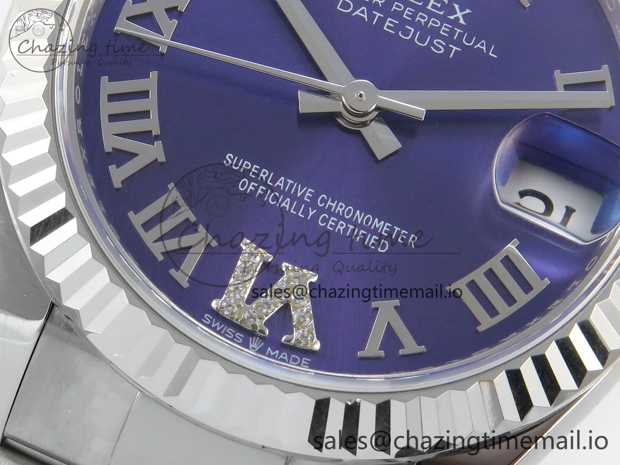 DateJust 31 278274 THBF 1:1 Best Edition 904L Steel Purple Dial on SS Oyster Bracelet HZ Cal.2236