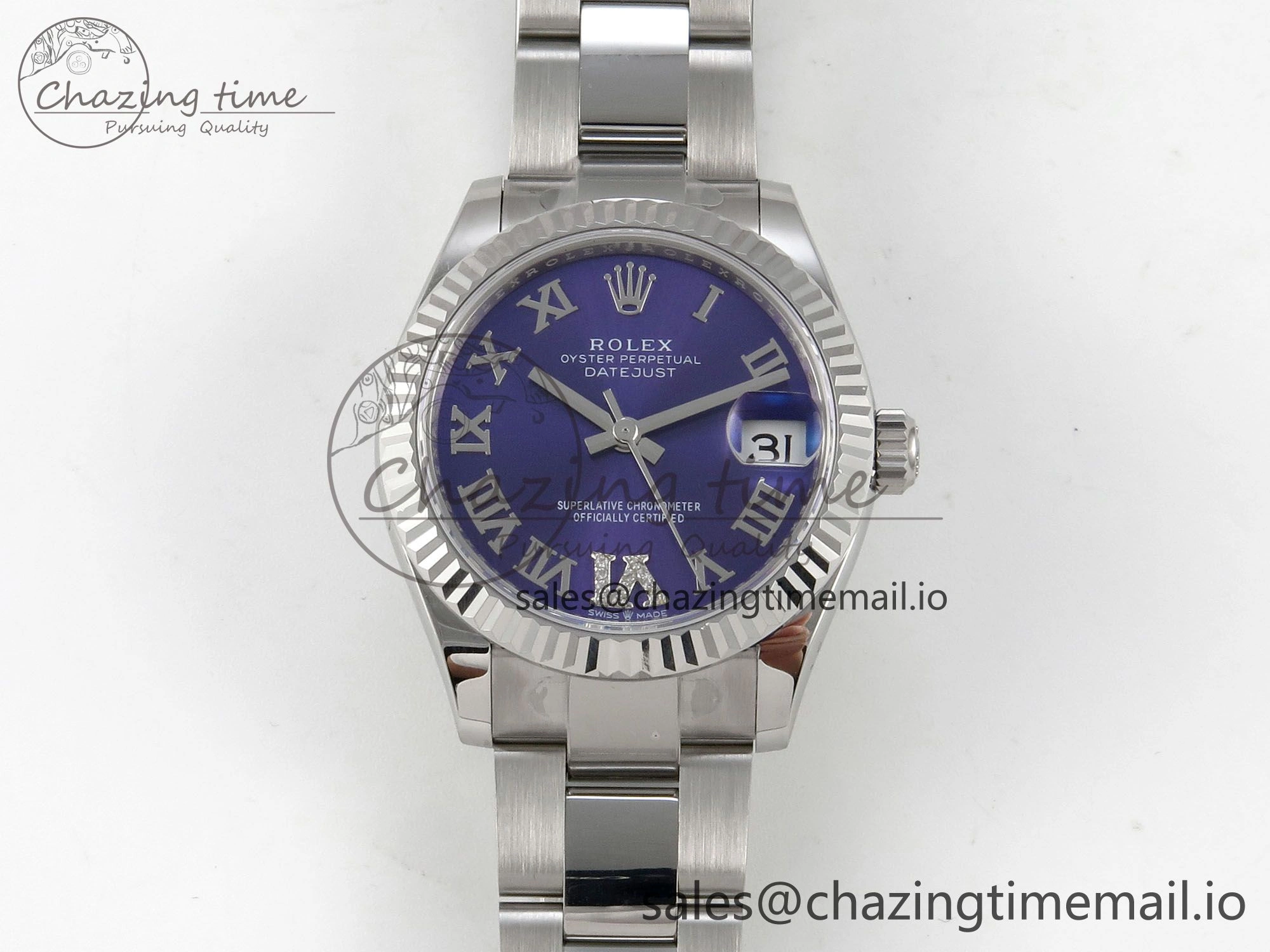 DateJust 31 278274 THBF 1:1 Best Edition 904L Steel Purple Dial on SS Oyster Bracelet HZ Cal.2236