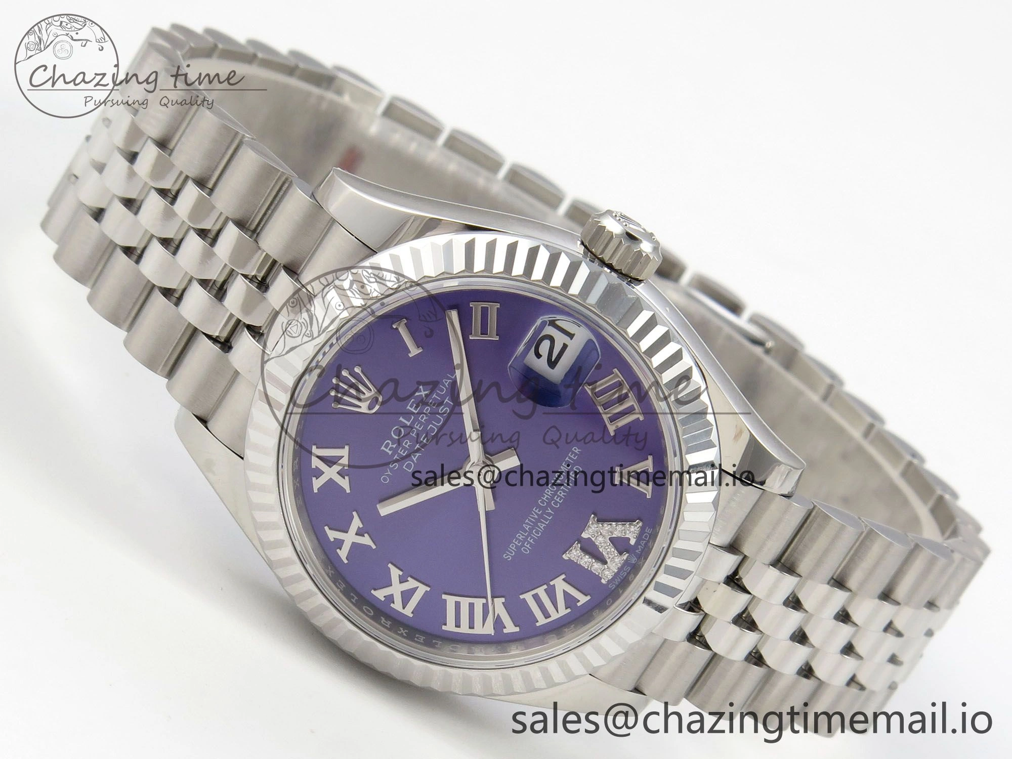 DateJust 31 278274 THBF 1:1 Best Edition 904L Steel Purple Roman Dial on SS Jubilee Bracelet HZ Cal.2236