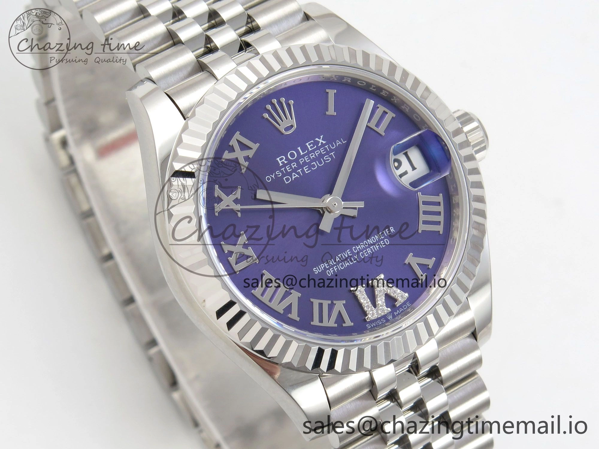 DateJust 31 278274 THBF 1:1 Best Edition 904L Steel Purple Roman Dial on SS Jubilee Bracelet HZ Cal.2236