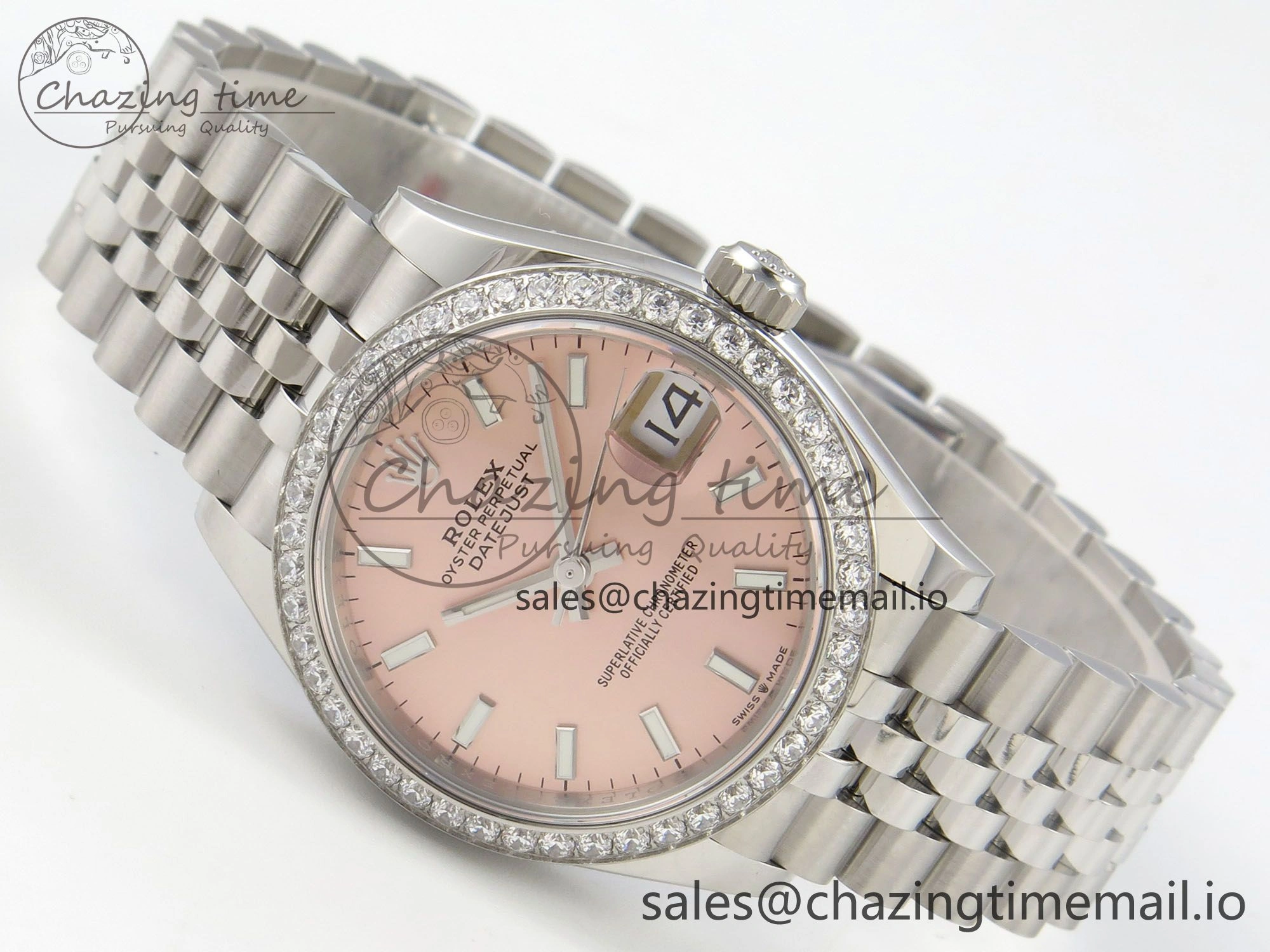 DateJust 31 278274 THBF 1:1 Best Edition 904L Steel RG Dial Stick Marker on SS Jubilee Bracelet HZ Cal.2236