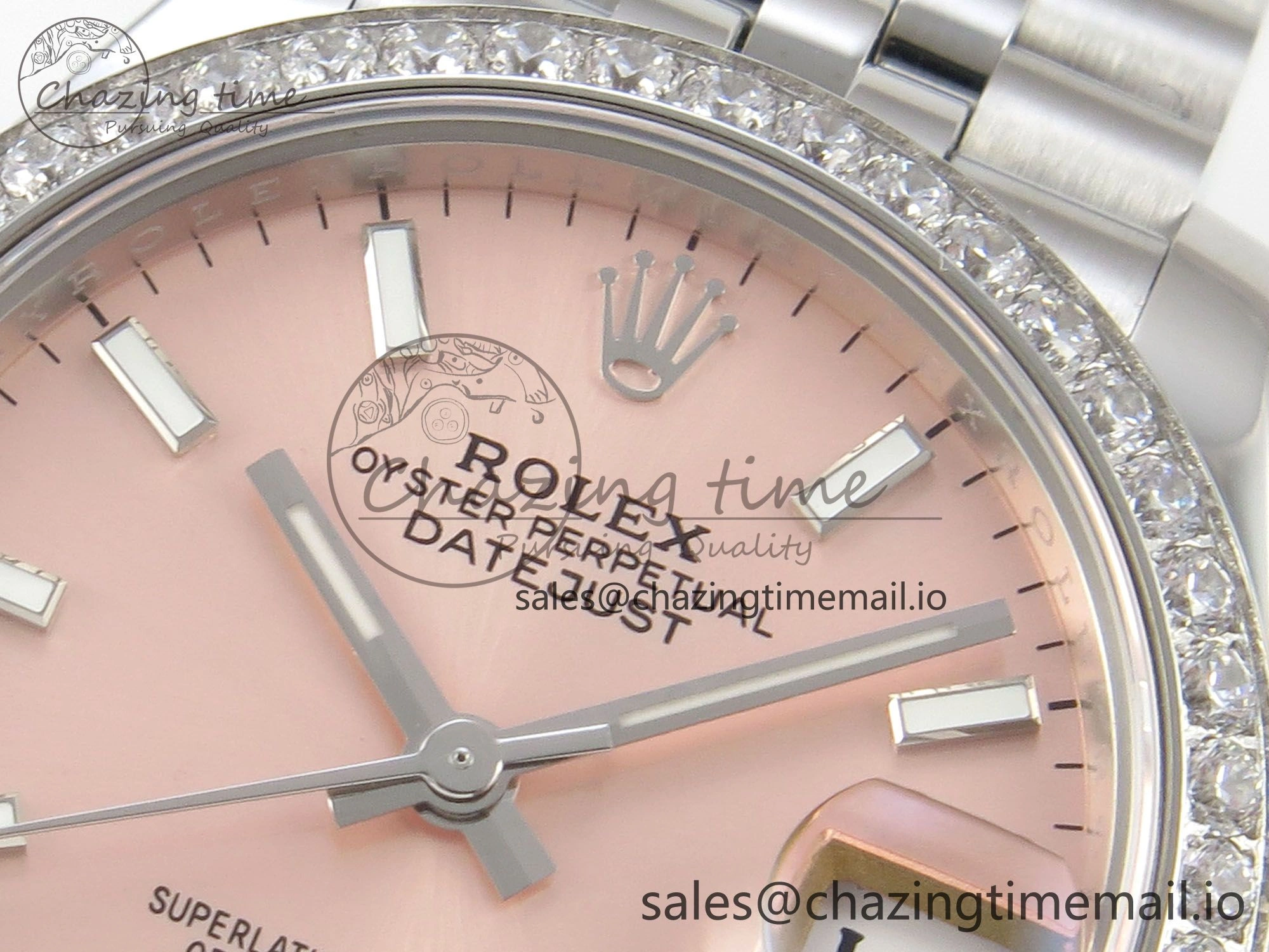 DateJust 31 278274 THBF 1:1 Best Edition 904L Steel RG Dial Stick Marker on SS Jubilee Bracelet HZ Cal.2236