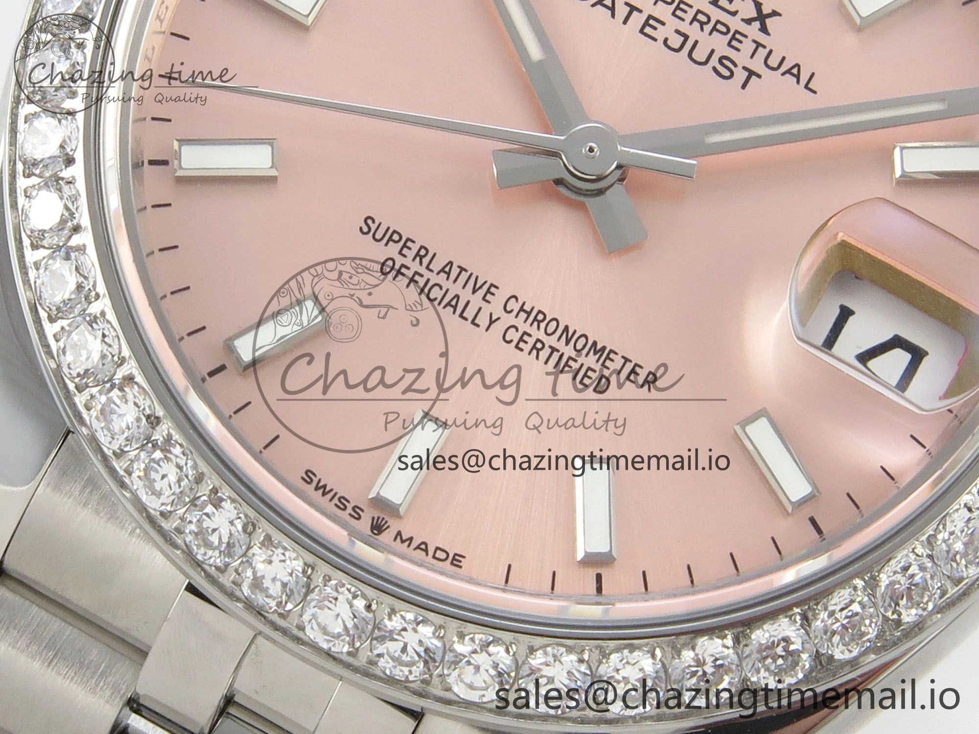DateJust 31 278274 THBF 1:1 Best Edition 904L Steel RG Dial Stick Marker on SS Jubilee Bracelet HZ Cal.2236
