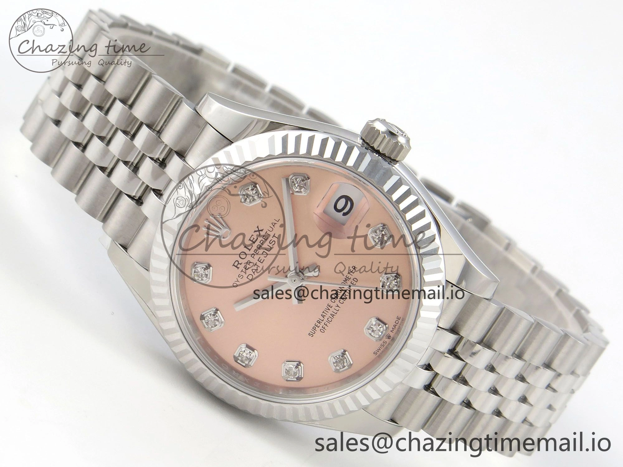 DateJust 31 278274 THBF 1:1 Best Edition 904L Steel RG Diamond Dial on SS Jubilee Bracelet HZ Cal.2236