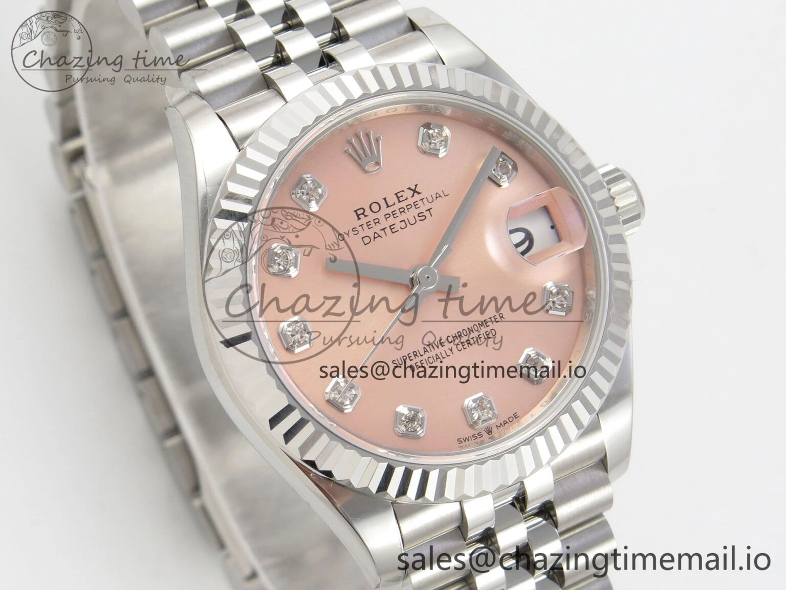 DateJust 31 278274 THBF 1:1 Best Edition 904L Steel RG Diamond Dial on SS Jubilee Bracelet HZ Cal.2236