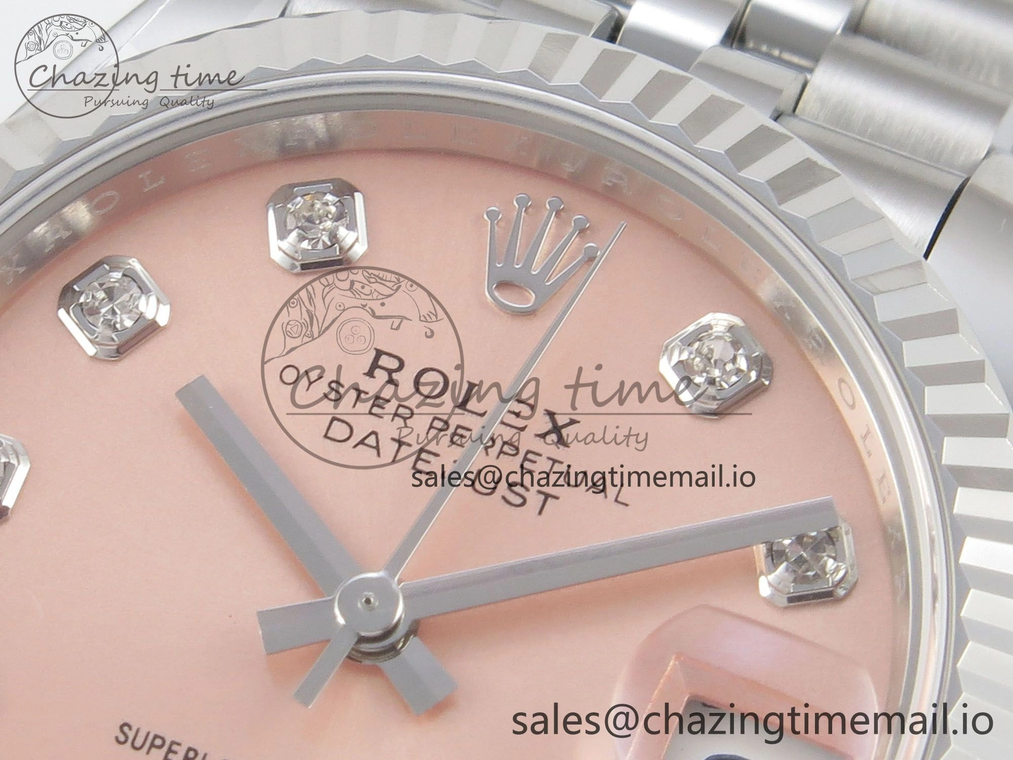 DateJust 31 278274 THBF 1:1 Best Edition 904L Steel RG Diamond Dial on SS Jubilee Bracelet HZ Cal.2236