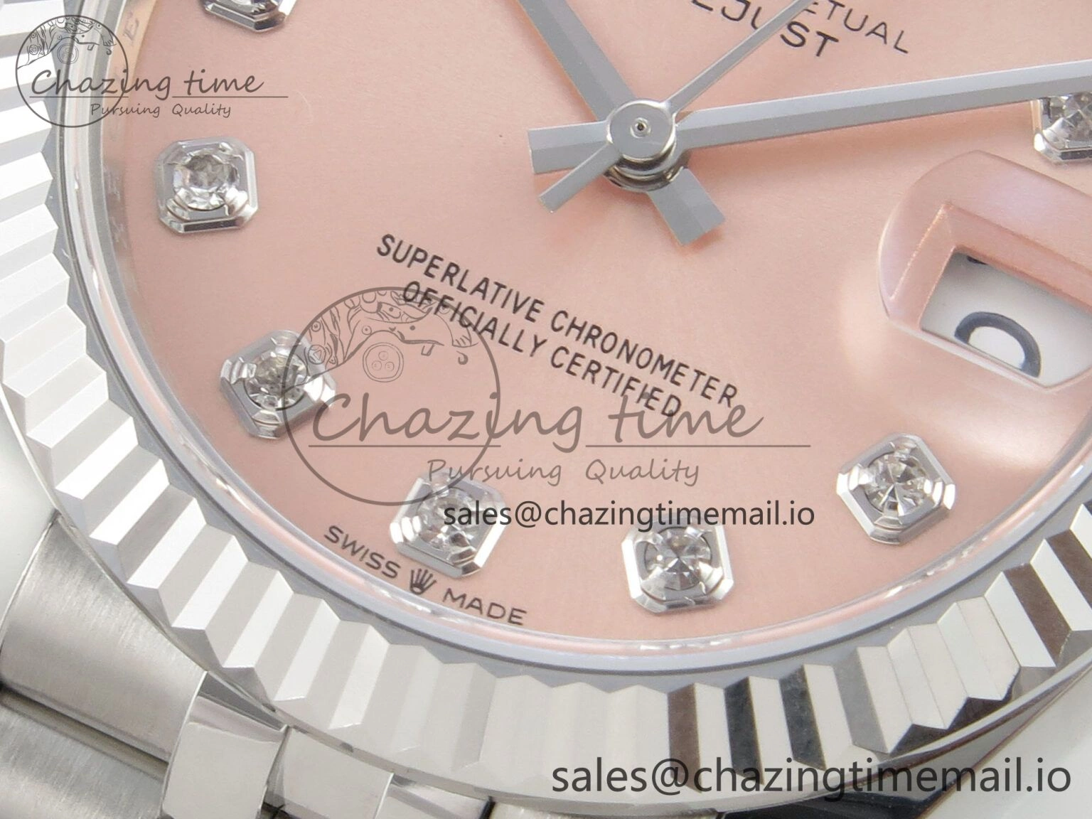 DateJust 31 278274 THBF 1:1 Best Edition 904L Steel RG Diamond Dial on SS Jubilee Bracelet HZ Cal.2236