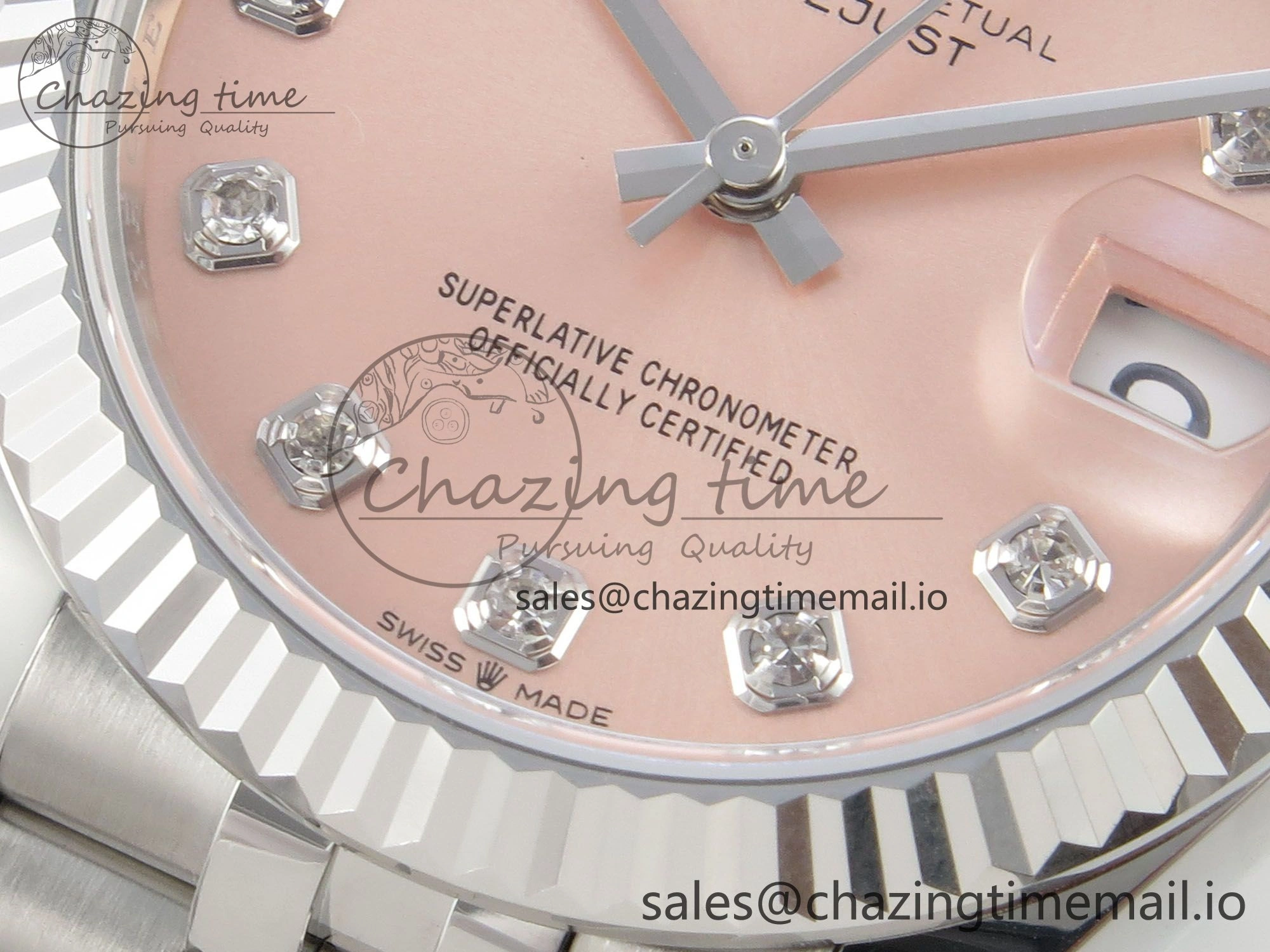 DateJust 31 278274 THBF 1:1 Best Edition 904L Steel RG Diamond Dial on SS Jubilee Bracelet HZ Cal.2236
