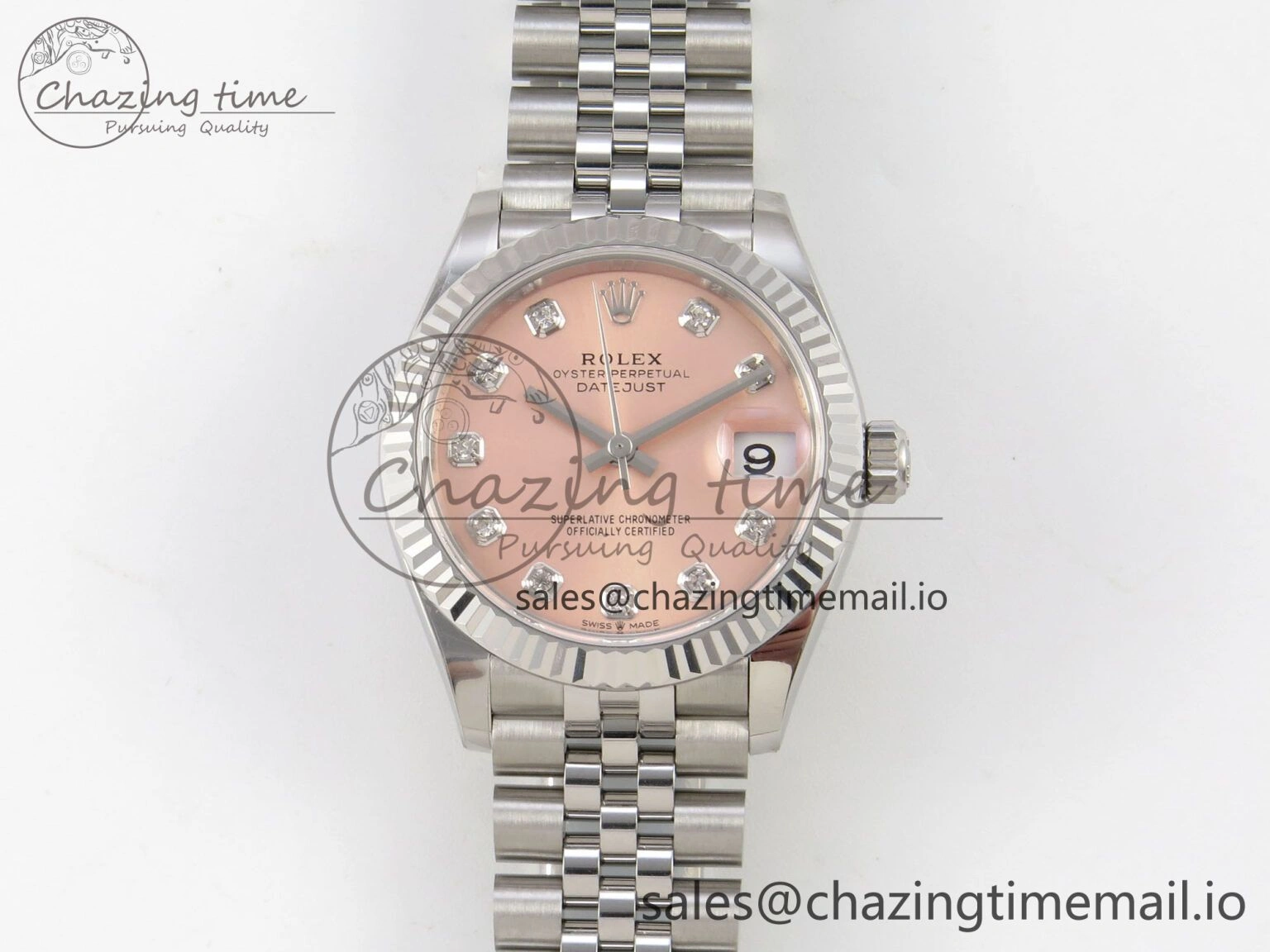 DateJust 31 278274 THBF 1:1 Best Edition 904L Steel RG Diamond Dial on SS Jubilee Bracelet HZ Cal.2236