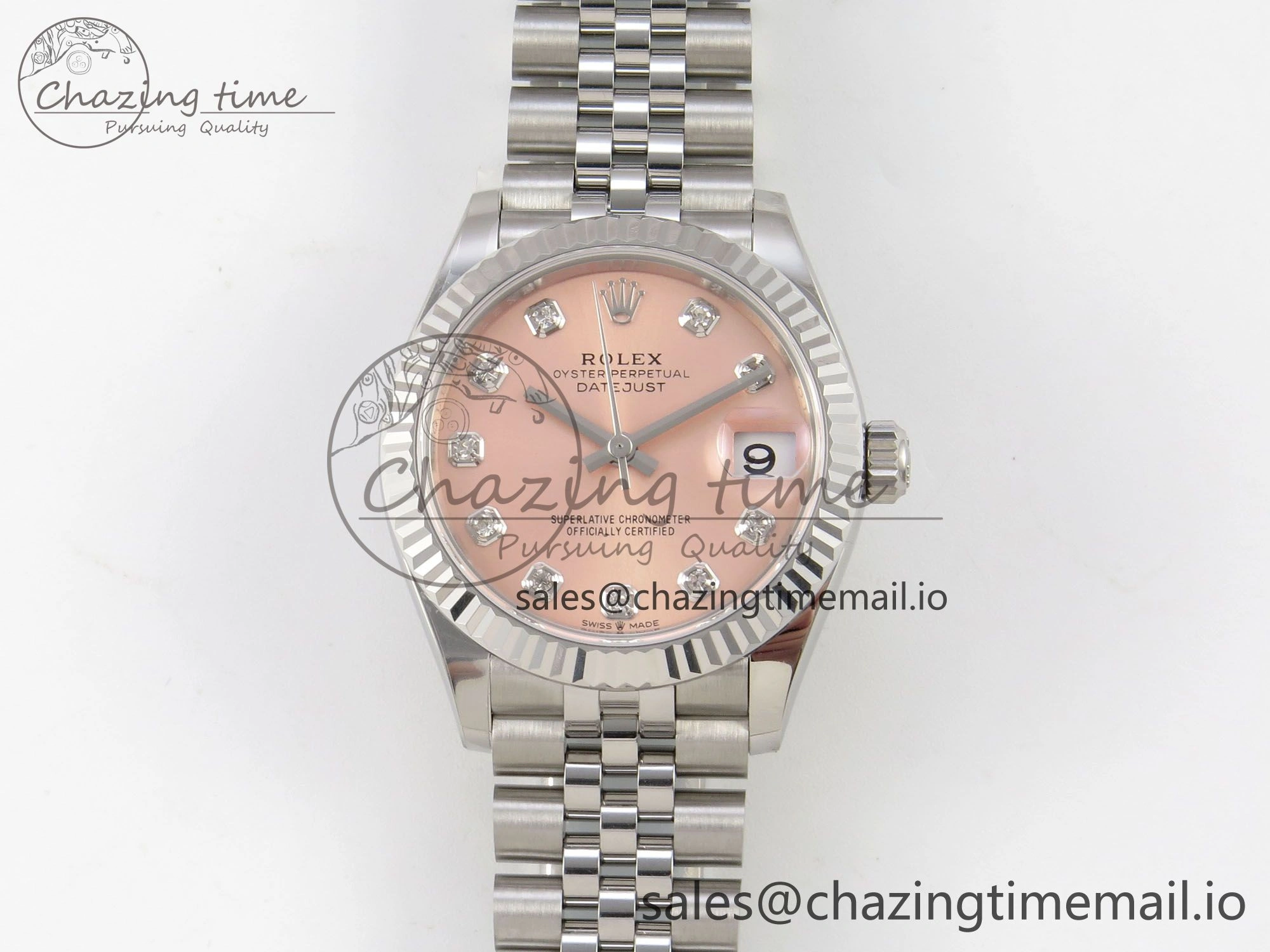 DateJust 31 278274 THBF 1:1 Best Edition 904L Steel RG Diamond Dial on SS Jubilee Bracelet HZ Cal.2236