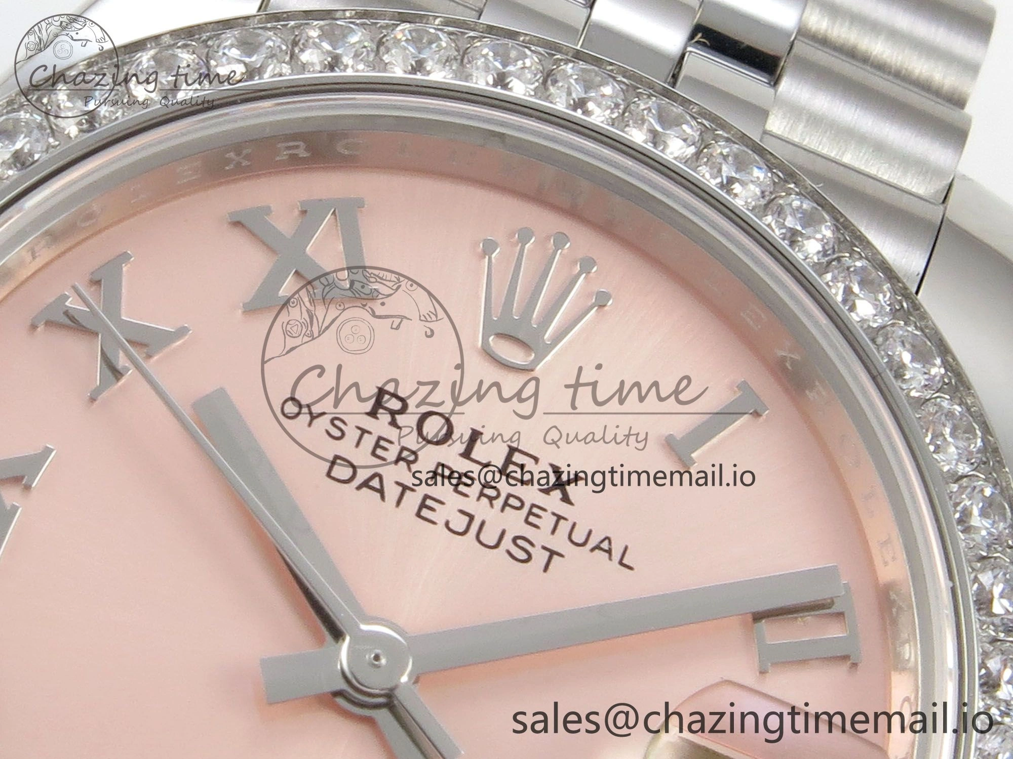 DateJust 31 278274 THBF 1:1 Best Edition 904L Steel RG Roman Dial Diamonds Bezel on SS Jubilee Bracelet HZ Cal.2236