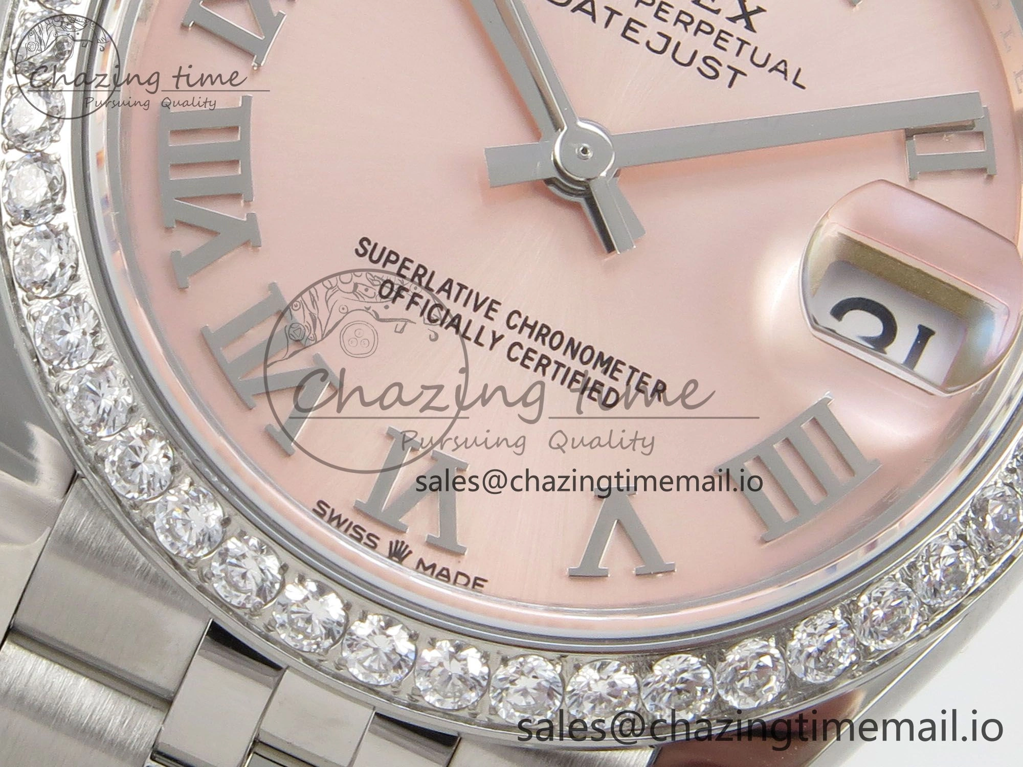 DateJust 31 278274 THBF 1:1 Best Edition 904L Steel RG Roman Dial Diamonds Bezel on SS Jubilee Bracelet HZ Cal.2236