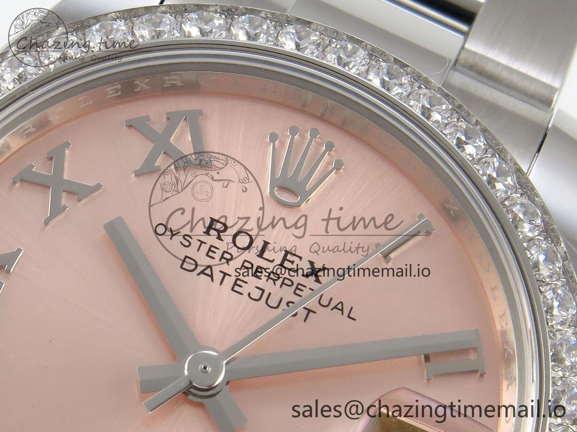 DateJust 31 278274 THBF 1:1 Best Edition 904L Steel RG Roman Dial Diamonds Bezel on SS Oyster Bracelet HZ Cal.2236
