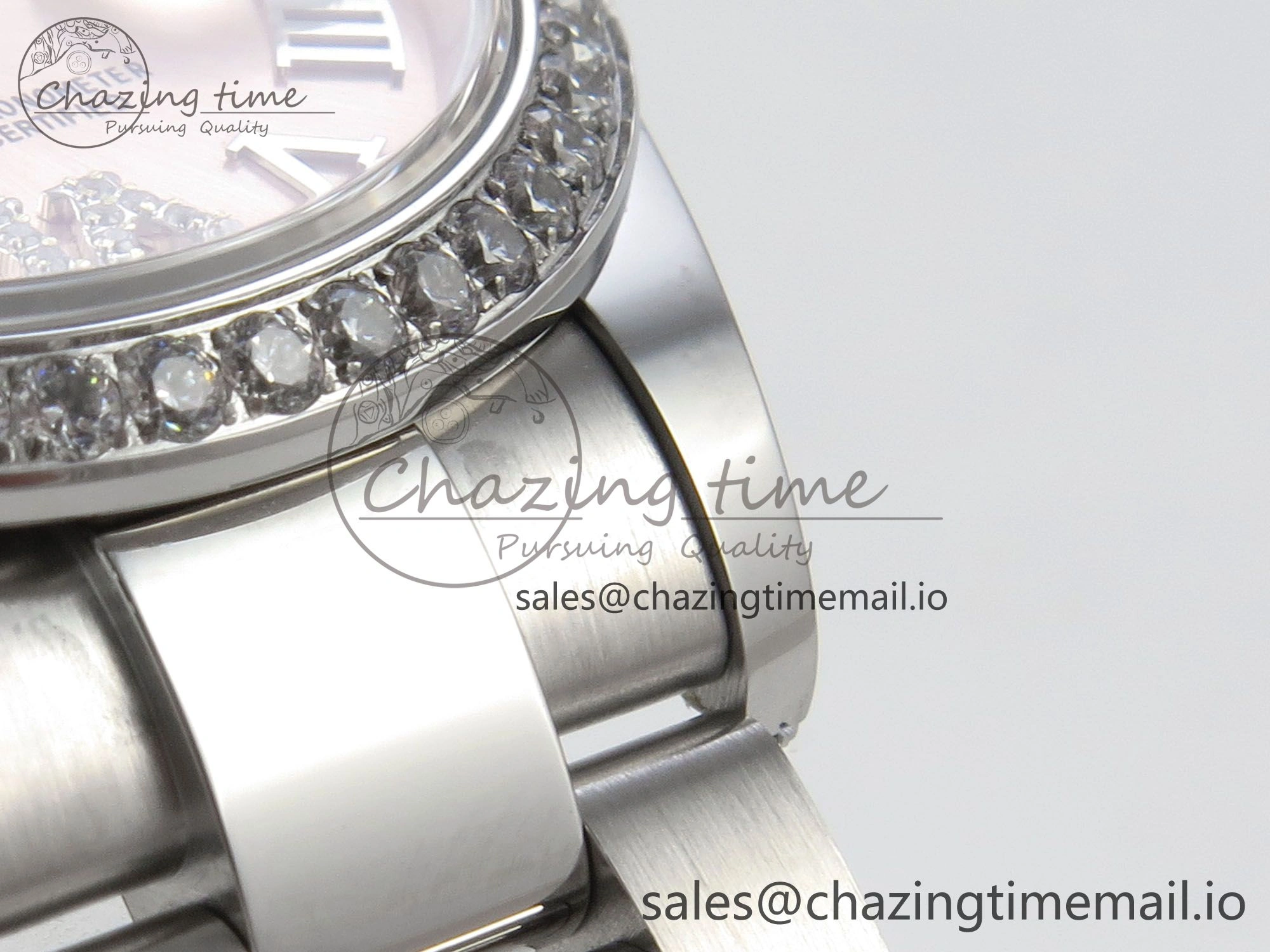 DateJust 31 278274 THBF 1:1 Best Edition 904L Steel RG Roman Dial Diamonds Bezel on SS Oyster Bracelet HZ Cal.2236