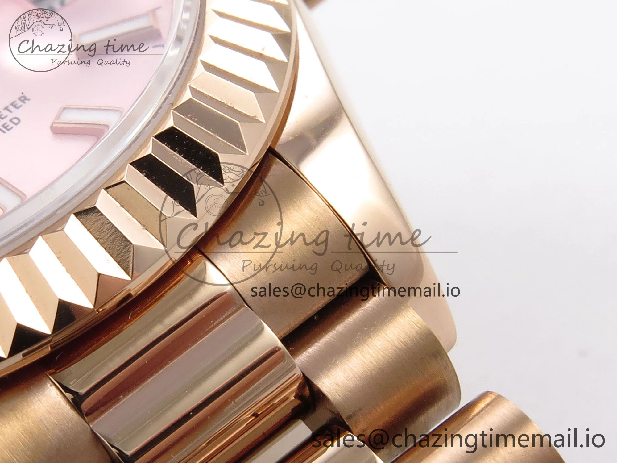 DateJust 31 278275 RG GMF 1:1 Best Edition 904L Steel Pink Stick Dial on Jubilee Bracelet A2824