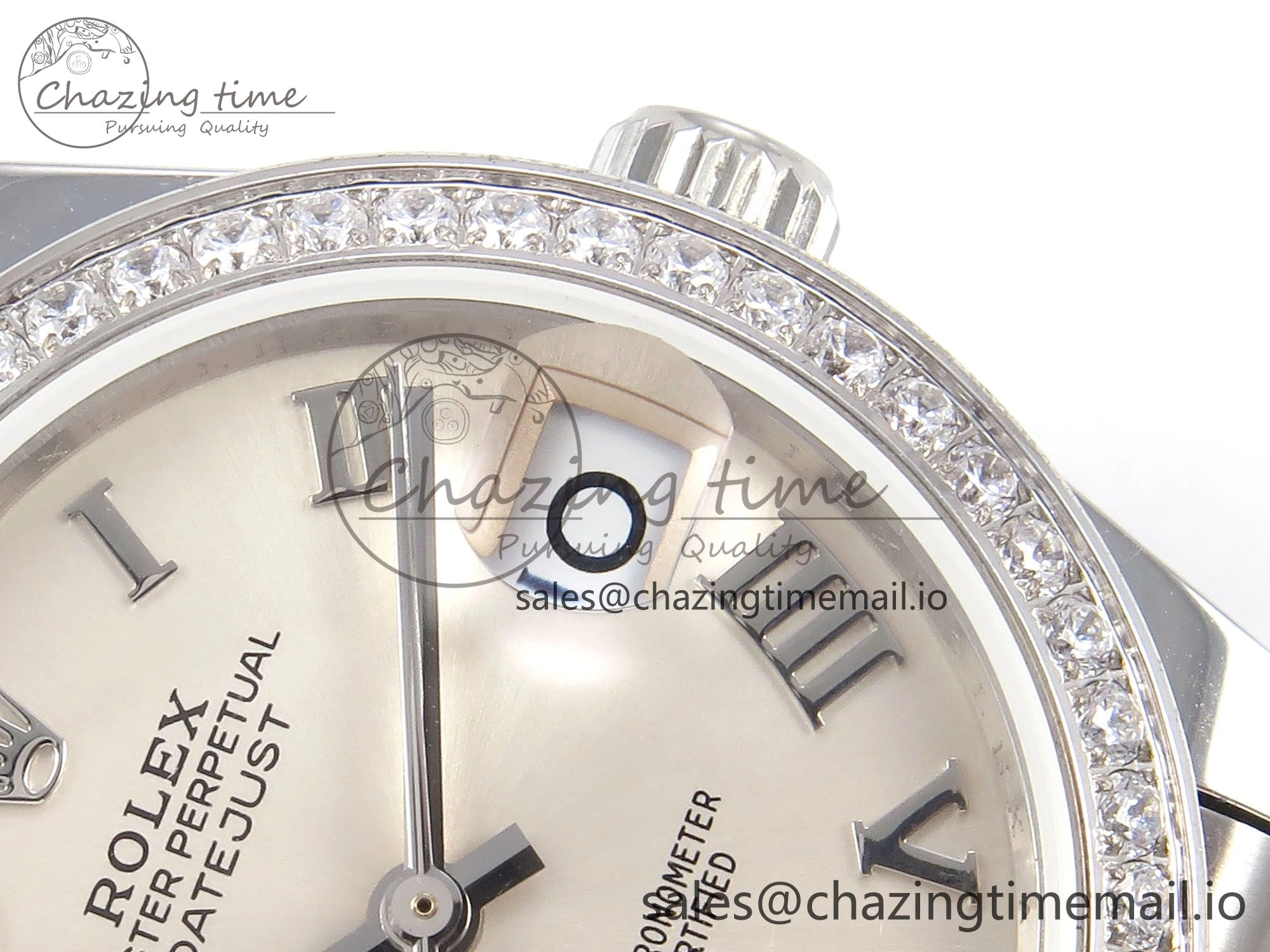 DateJust 31 278289RBR RG GMF 1:1 Best Edition 904L Steel Silver Roman Diamond Dial on Jubilee Bracelet A2824
