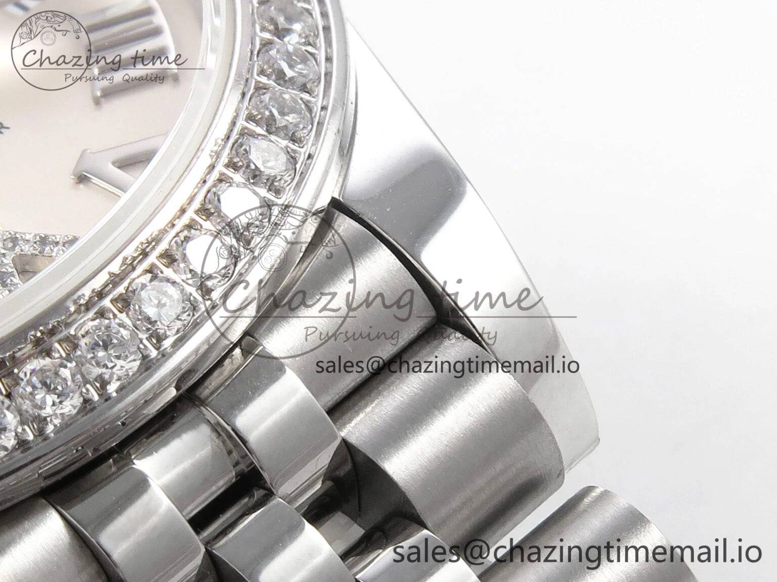 DateJust 31 278289RBR RG GMF 1:1 Best Edition 904L Steel Silver Roman Diamond Dial on Jubilee Bracelet A2824