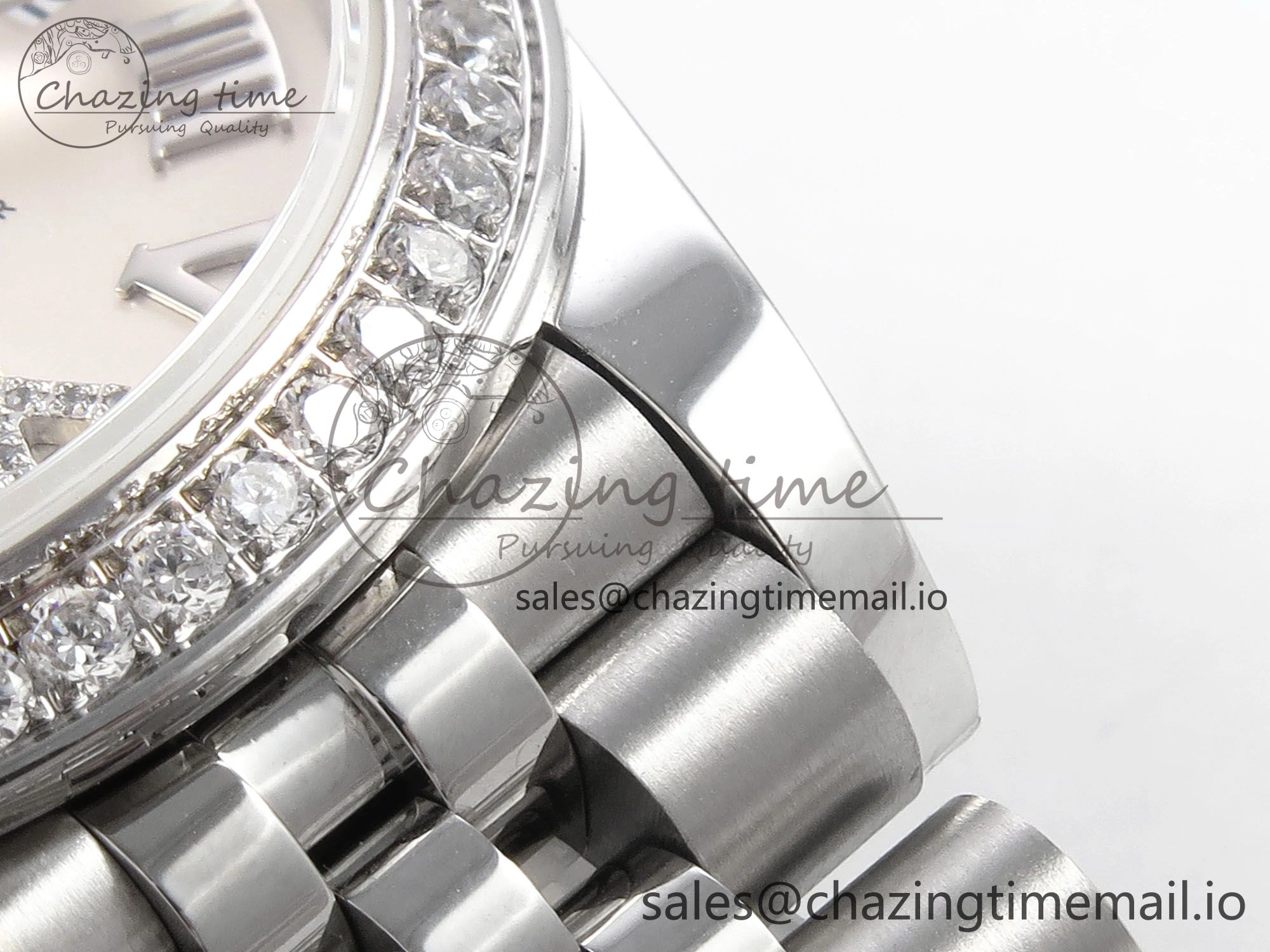 DateJust 31 278289RBR RG GMF 1:1 Best Edition 904L Steel Silver Roman Diamond Dial on Jubilee Bracelet A2824