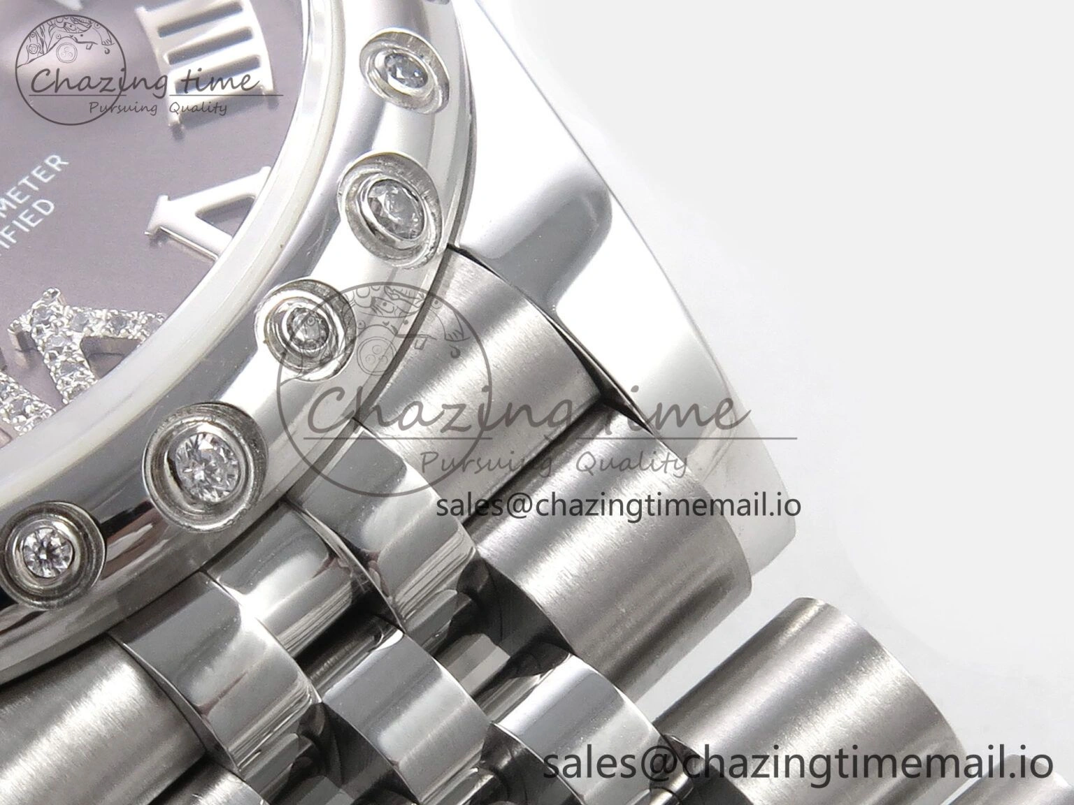 DateJust 31 278344RBR SS GMF 1:1 Best Edition 904L Steel Gray Roman Diamonds Dial on Jubilee Bracelet A2824