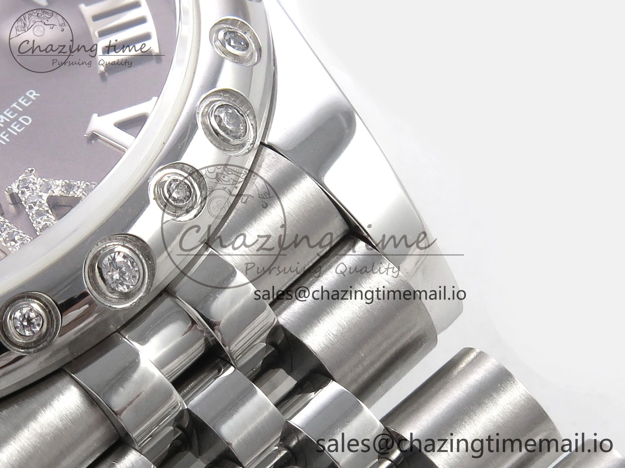 DateJust 31 278344RBR SS GMF 1:1 Best Edition 904L Steel Gray Roman Diamonds Dial on Jubilee Bracelet A2824