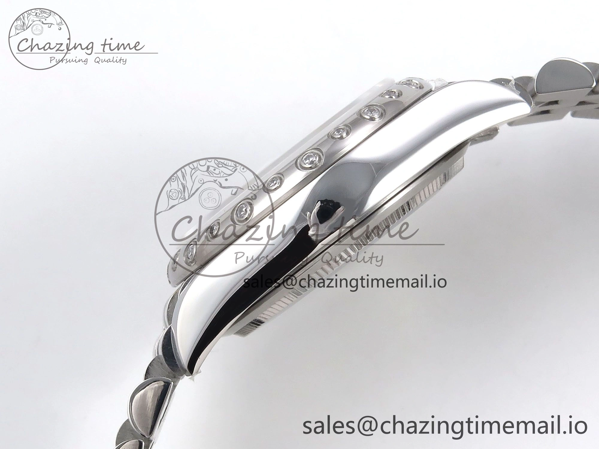 DateJust 31 278344RBR SS GMF 1:1 Best Edition 904L Steel Gray Roman Diamonds Dial on Jubilee Bracelet A2824