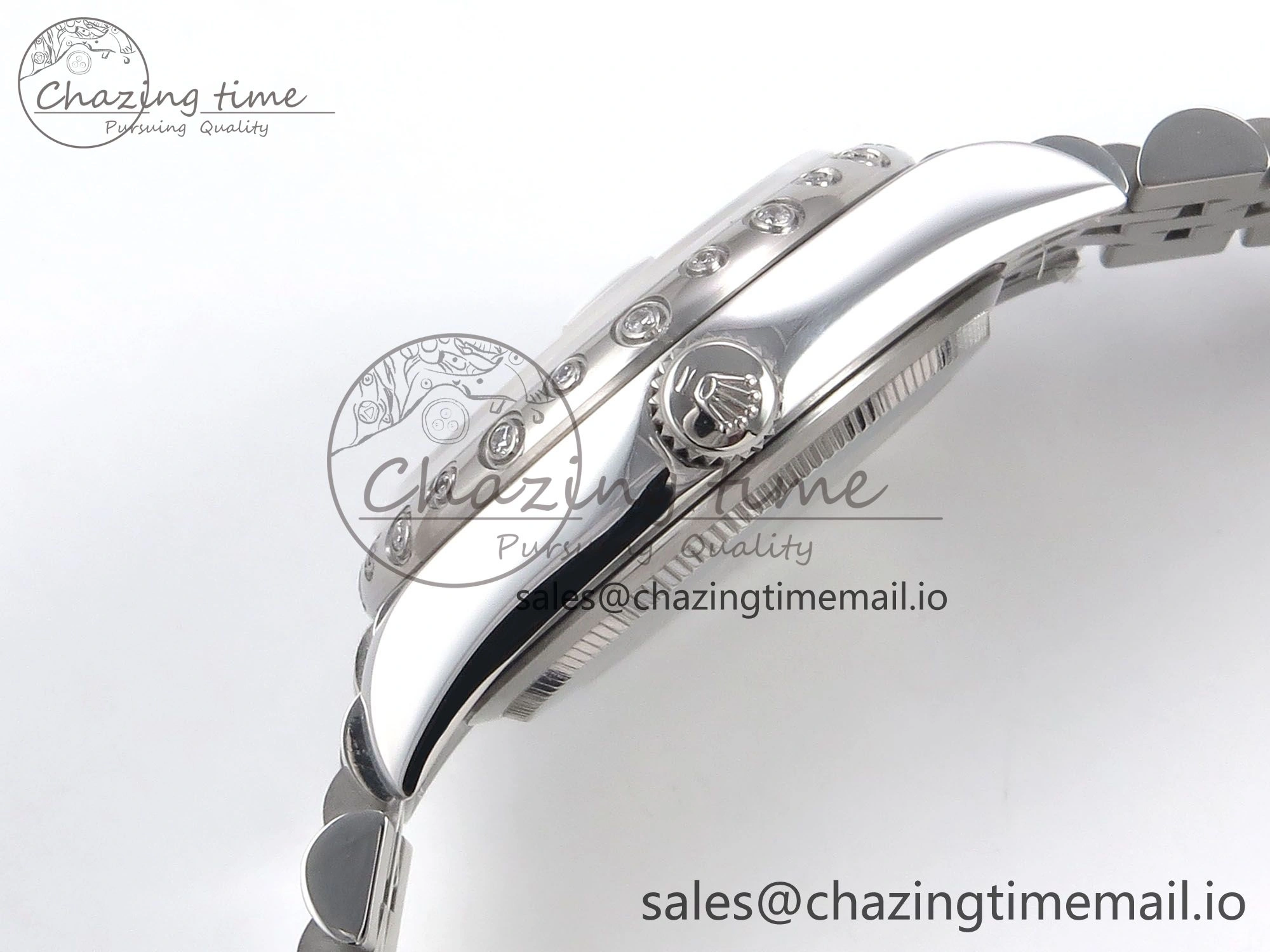 DateJust 31 278344RBR SS GMF 1:1 Best Edition 904L Steel Gray Roman Diamonds Dial on Jubilee Bracelet A2824