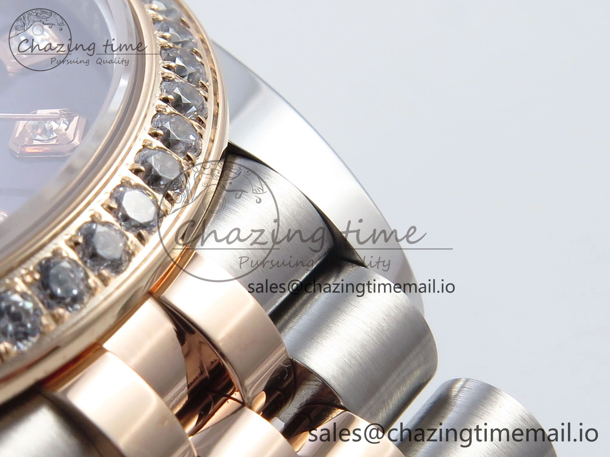 DateJust 31 278381RBR ARF 1:1 Best Edition 904L Steel Brown Diamonds Dial Diamonds Bezel on SS RG Jubilee Bracelet ETA 2688