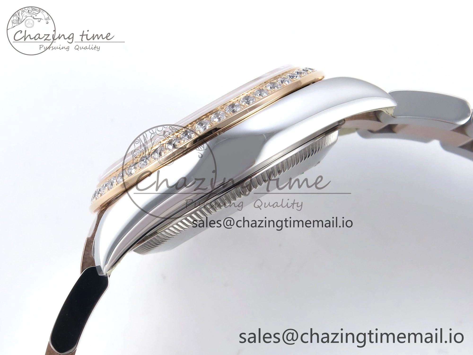 DateJust 31 278381RBR ARF 1:1 Best Edition 904L Steel Brown Diamonds Dial Diamonds Bezel on SS RG Oyster Bracelet ETA 2688