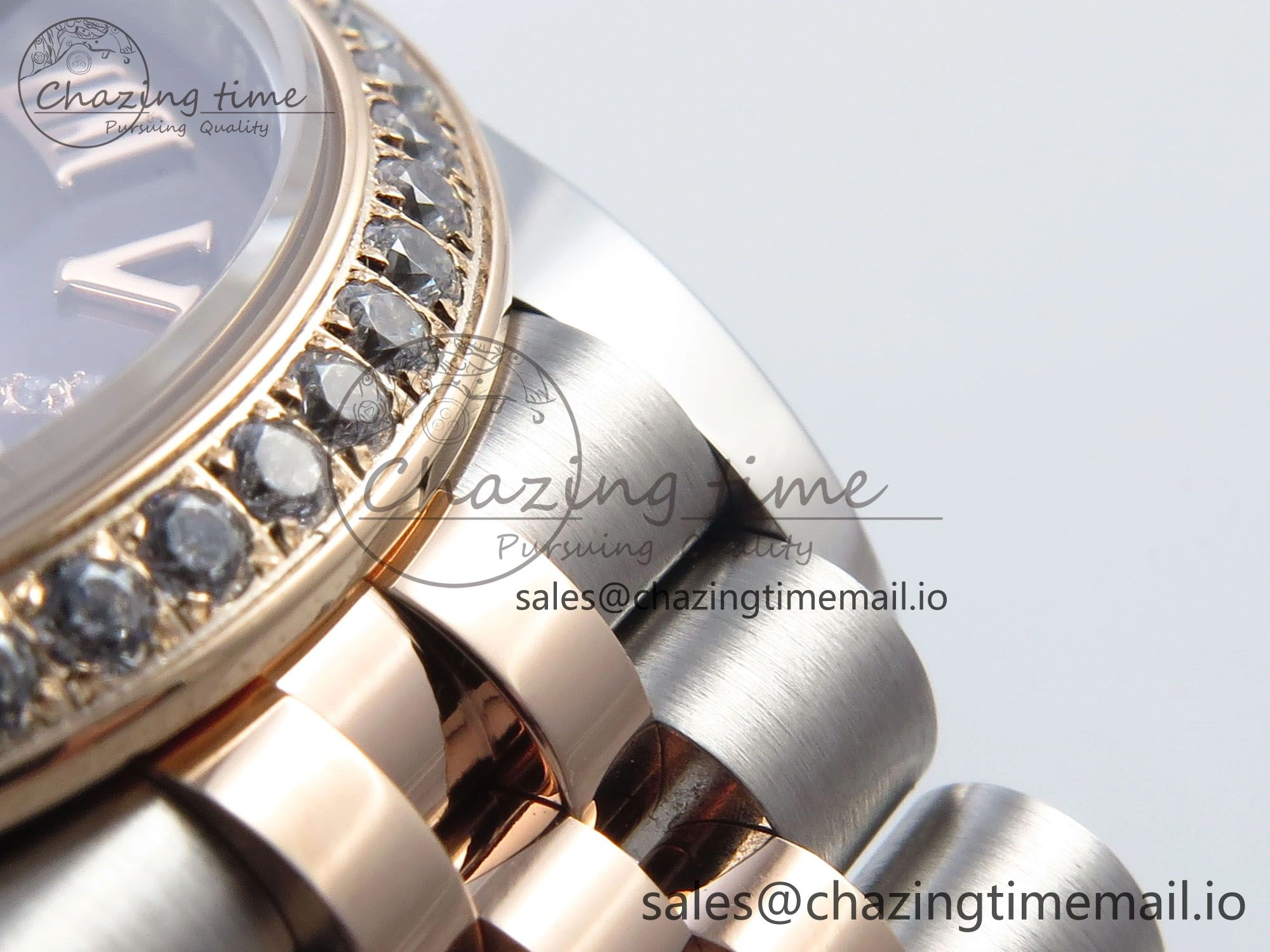 DateJust 31 278381RBR ARF 1:1 Best Edition 904L Steel Brown Roman Diamonds Dial Diamonds Bezel on SS RG Jubilee Bracelet ETA 2688