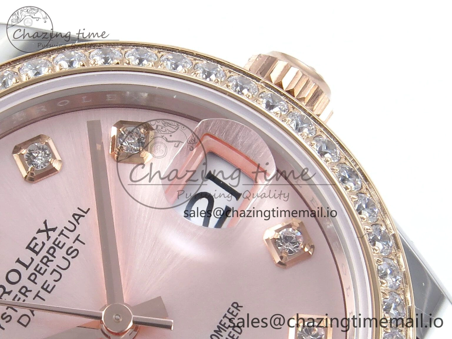 DateJust 31 278381RBR ARF 1:1 Best Edition 904L Steel RG Diamonds Dial Diamonds Bezel on SS RG Jubilee Bracelet ETA 2688