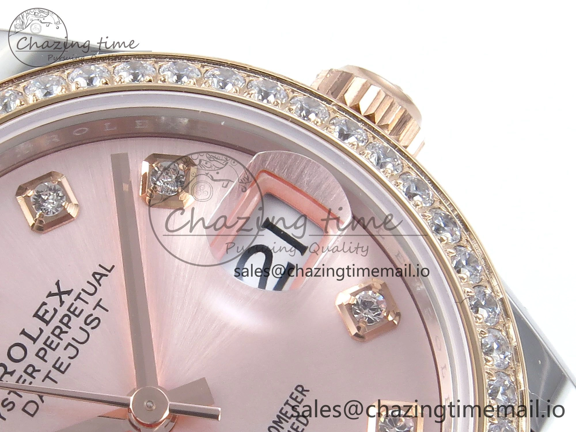 DateJust 31 278381RBR ARF 1:1 Best Edition 904L Steel RG Diamonds Dial Diamonds Bezel on SS RG Jubilee Bracelet ETA 2688